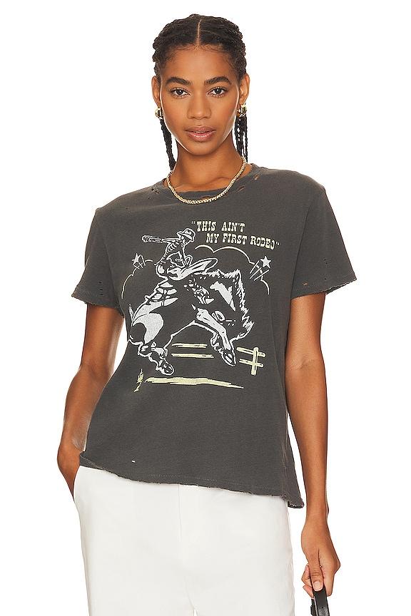 Junk Food Ain't My First Rodeo Tee in Black by JUNK FOOD