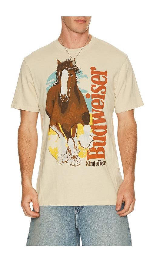 Junk Food Bud Clydesdale Tee in Cream by JUNK FOOD