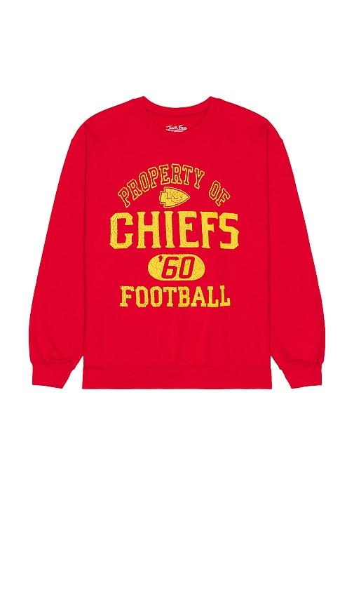 Junk Food Chiefs Property Crew Fleece Sweatshirt in Brown by JUNK FOOD