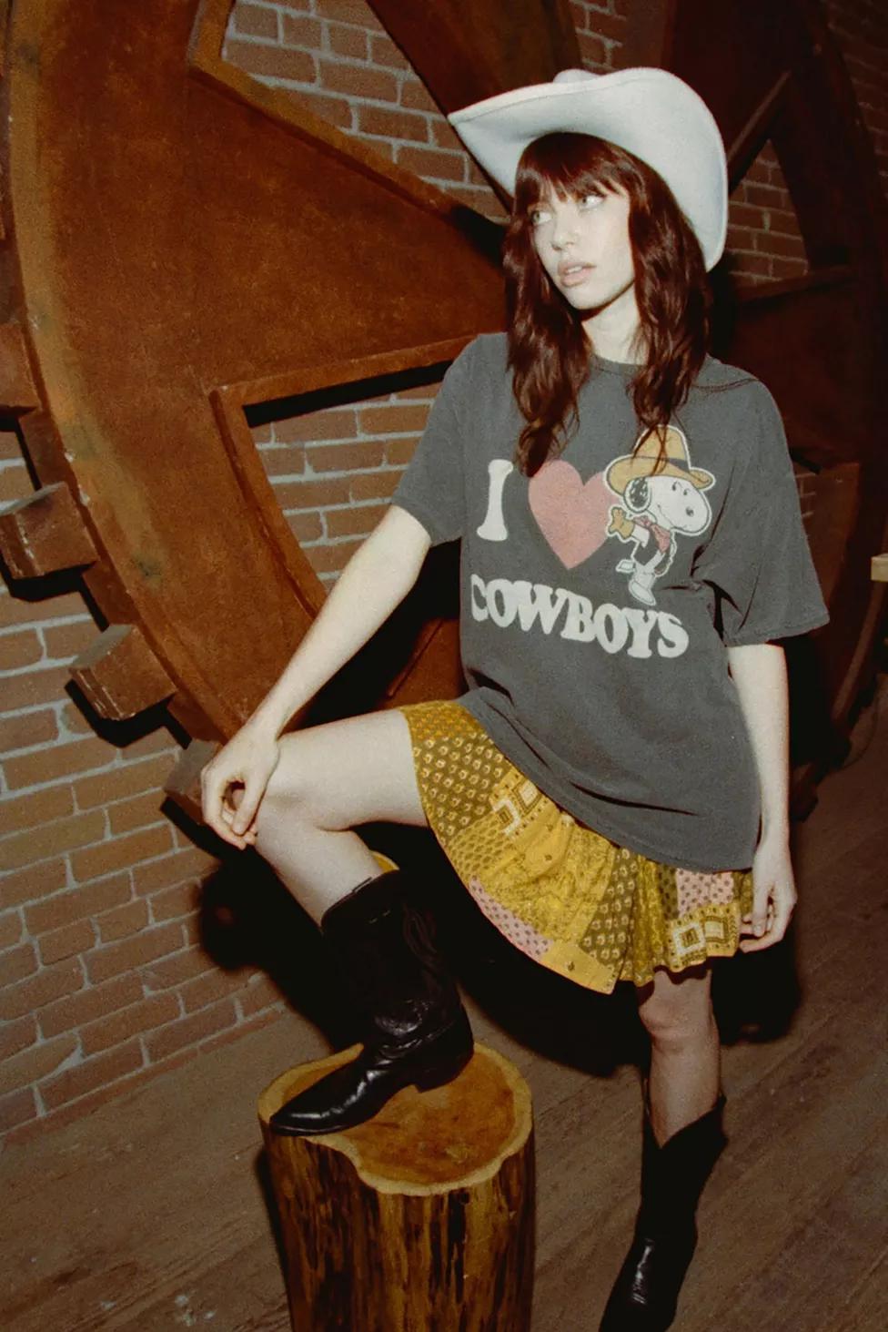 Junk Food I Love Cowboy Snoopy Flea Market Tee by JUNK FOOD