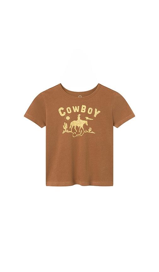 Junk Food Kids Cowboy Cool Tee in Brown by JUNK FOOD