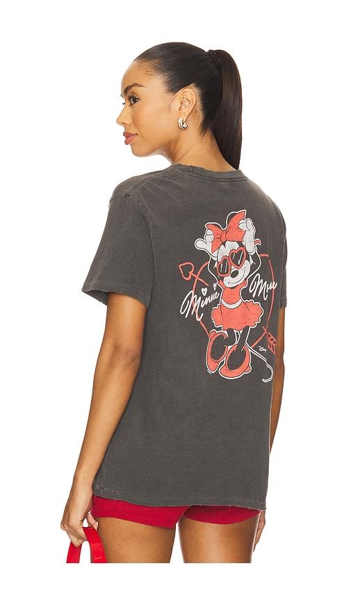 Junk Food Minnie Mouse Sunglasses Vintage Tee in Grey by JUNK FOOD