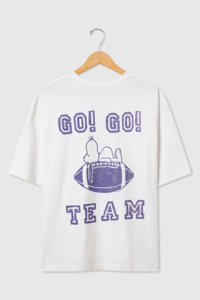Junk Food Snoopy Go Team Go Football Tee by JUNK FOOD