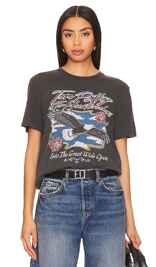 Junk Food Tom Petty Eagle Tee in Black by JUNK FOOD