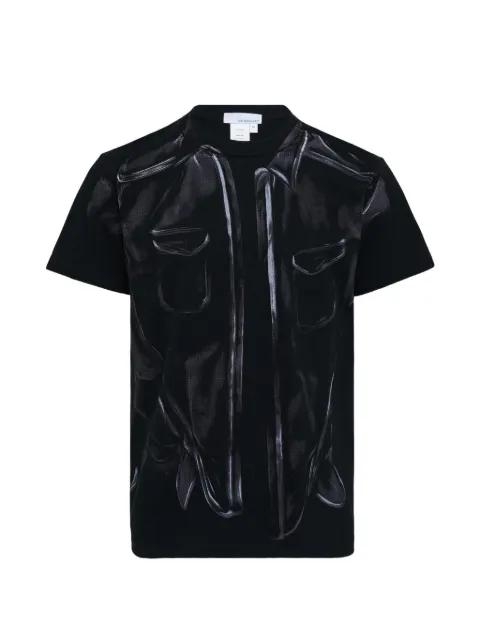 Artisanal Petal Corset Shirt cotton T-shirt by JUNTAE KIM