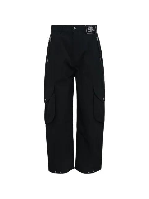 Artisanal petal pocket cotton cargo trousers by JUNTAE KIM