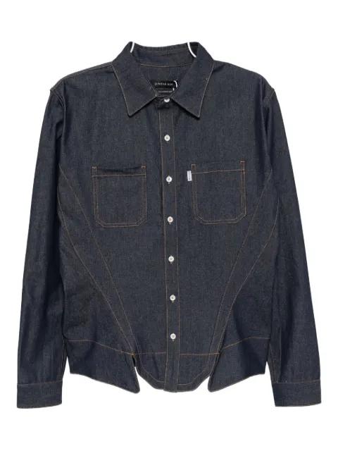 corset-style denim shirt by JUNTAE KIM