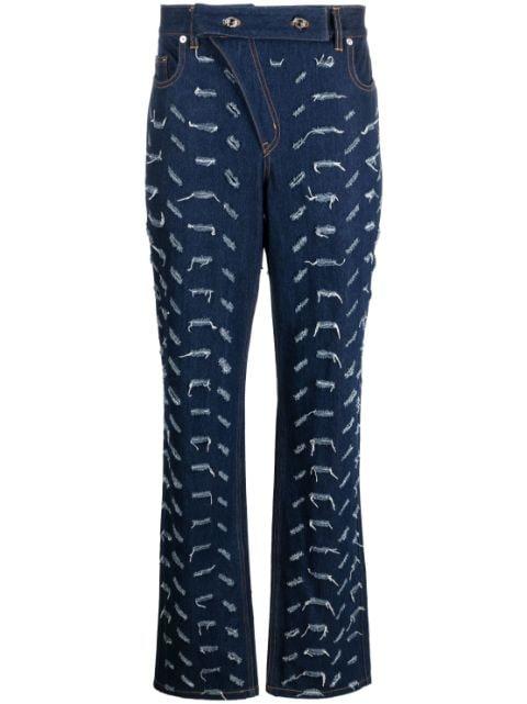 high-waist bootcut jeans by JUNTAE KIM