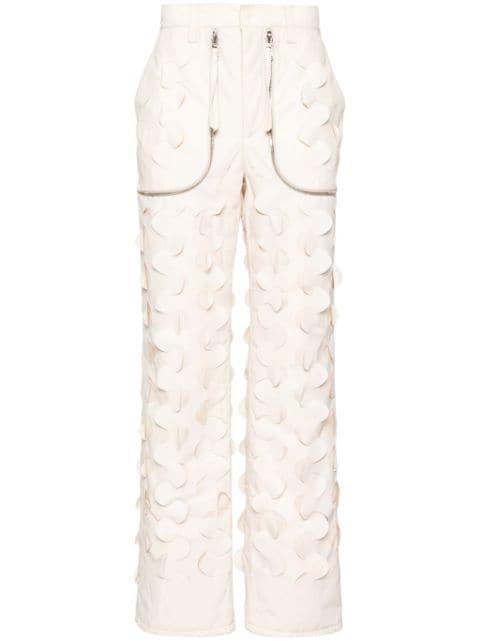 laser-slashed padded trousers by JUNTAE KIM