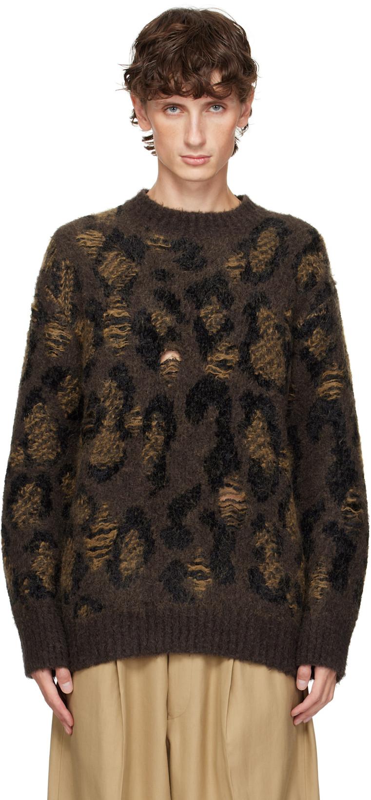 Brown Jacquard Sweater by JUNYA WATANABE