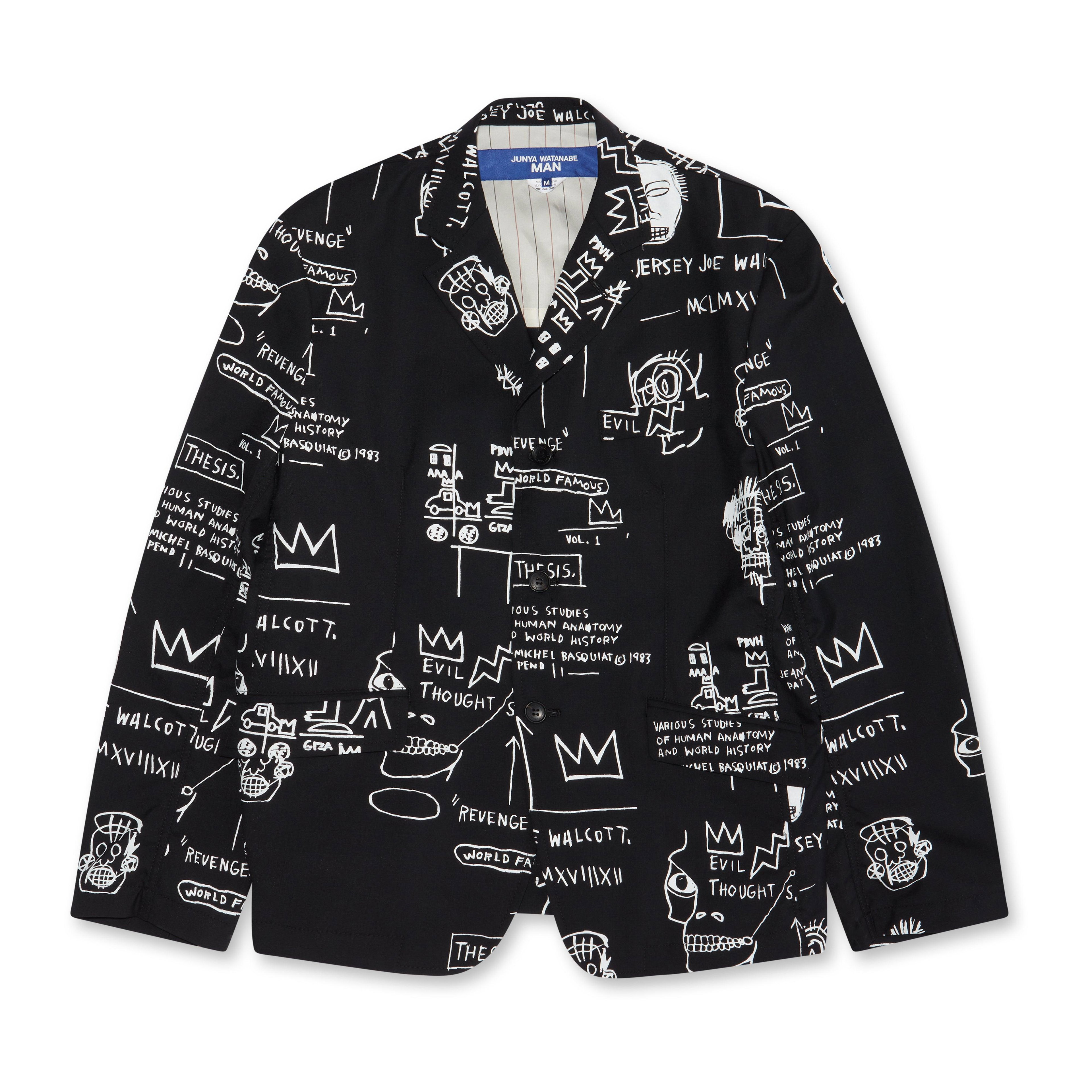Junya Watanabe MAN - Jean-Michel Basquiat Tropical Wool Jacket - (Black/White) by JUNYA WATANABE