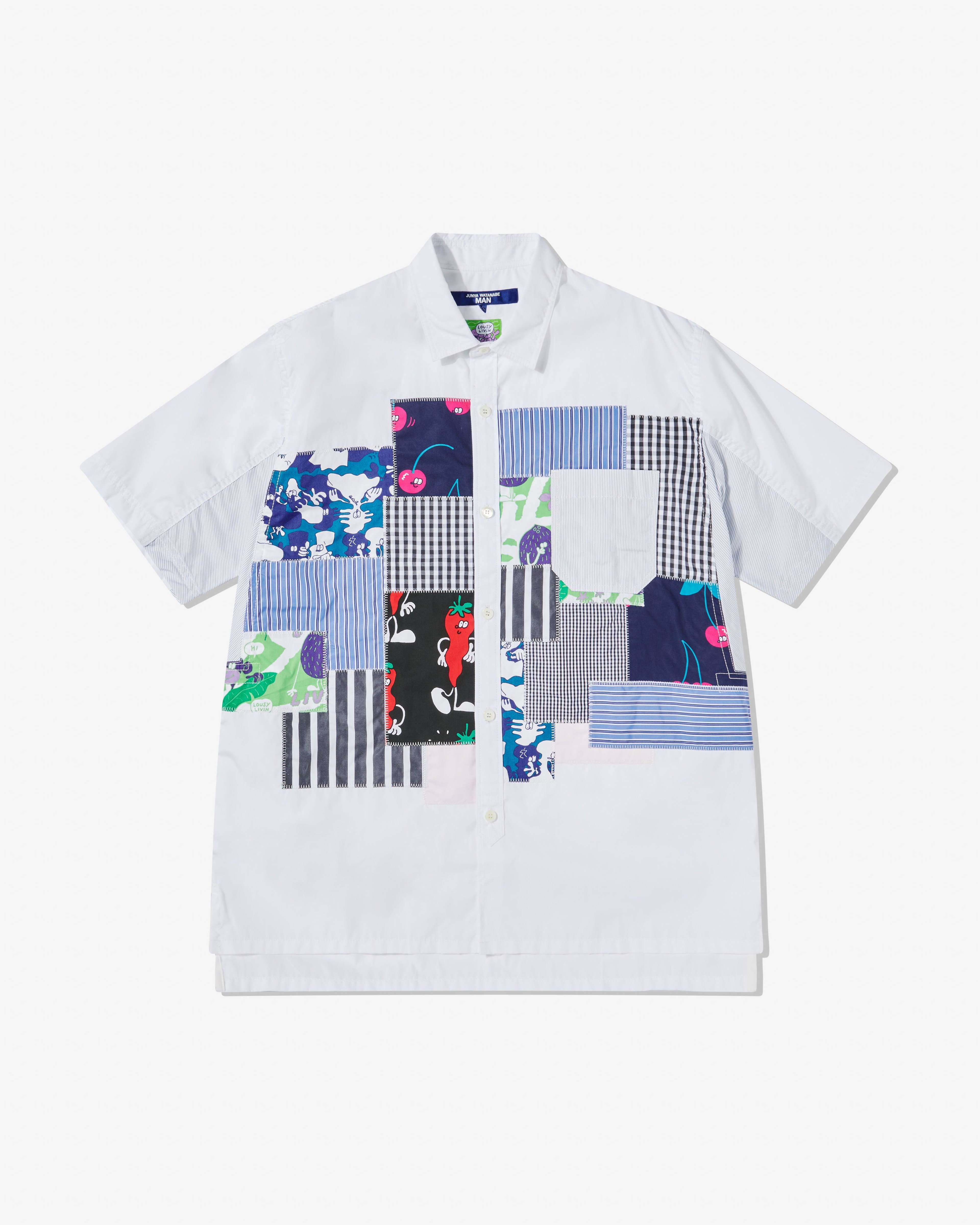 Junya Watanabe MAN - Lousy Livin Men's Patchwork Shirt - (White) by JUNYA WATANABE