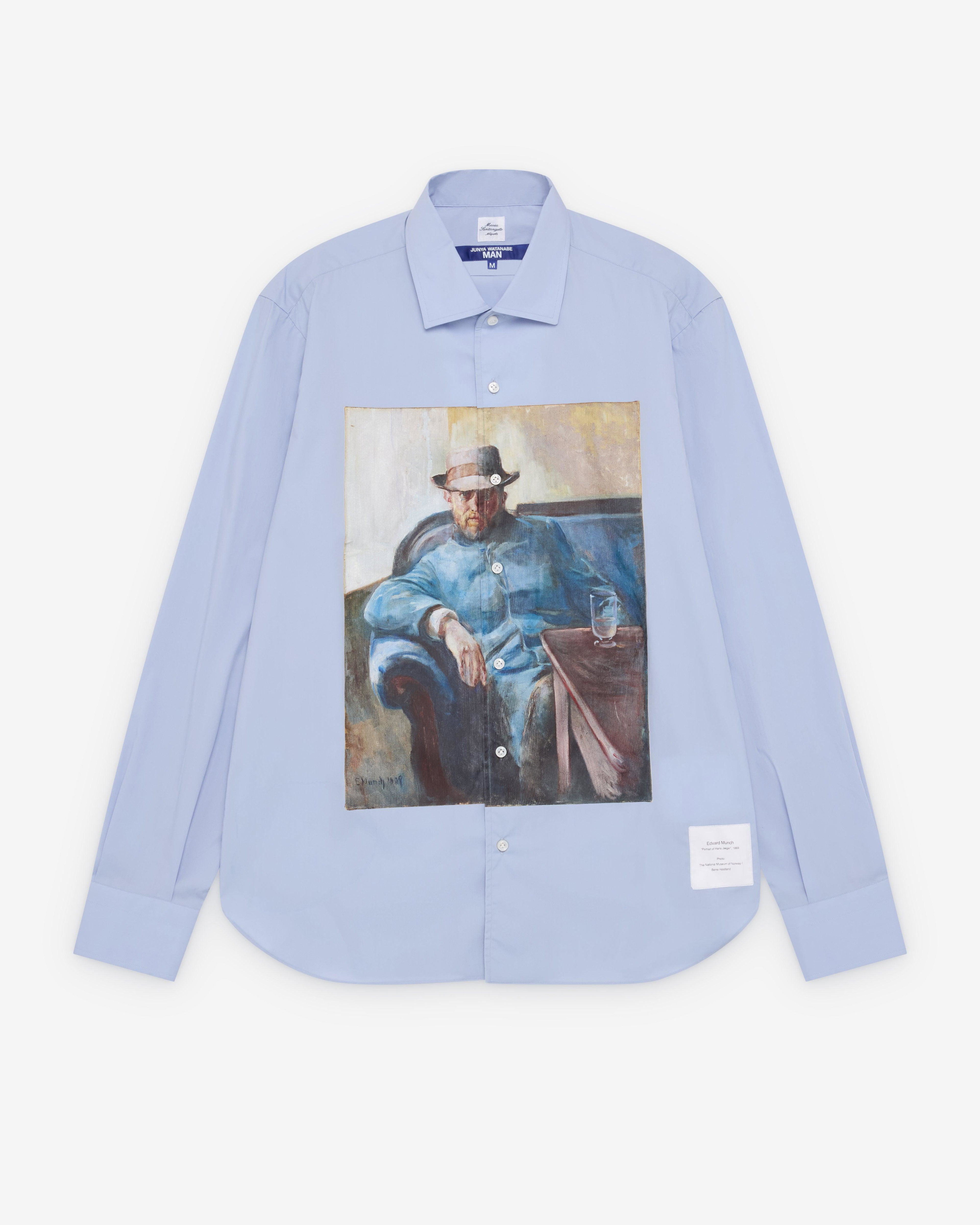 Junya Watanabe MAN - Men's Maria Santangelo Edvard Munch Shirt - (Sax Blue) by JUNYA WATANABE