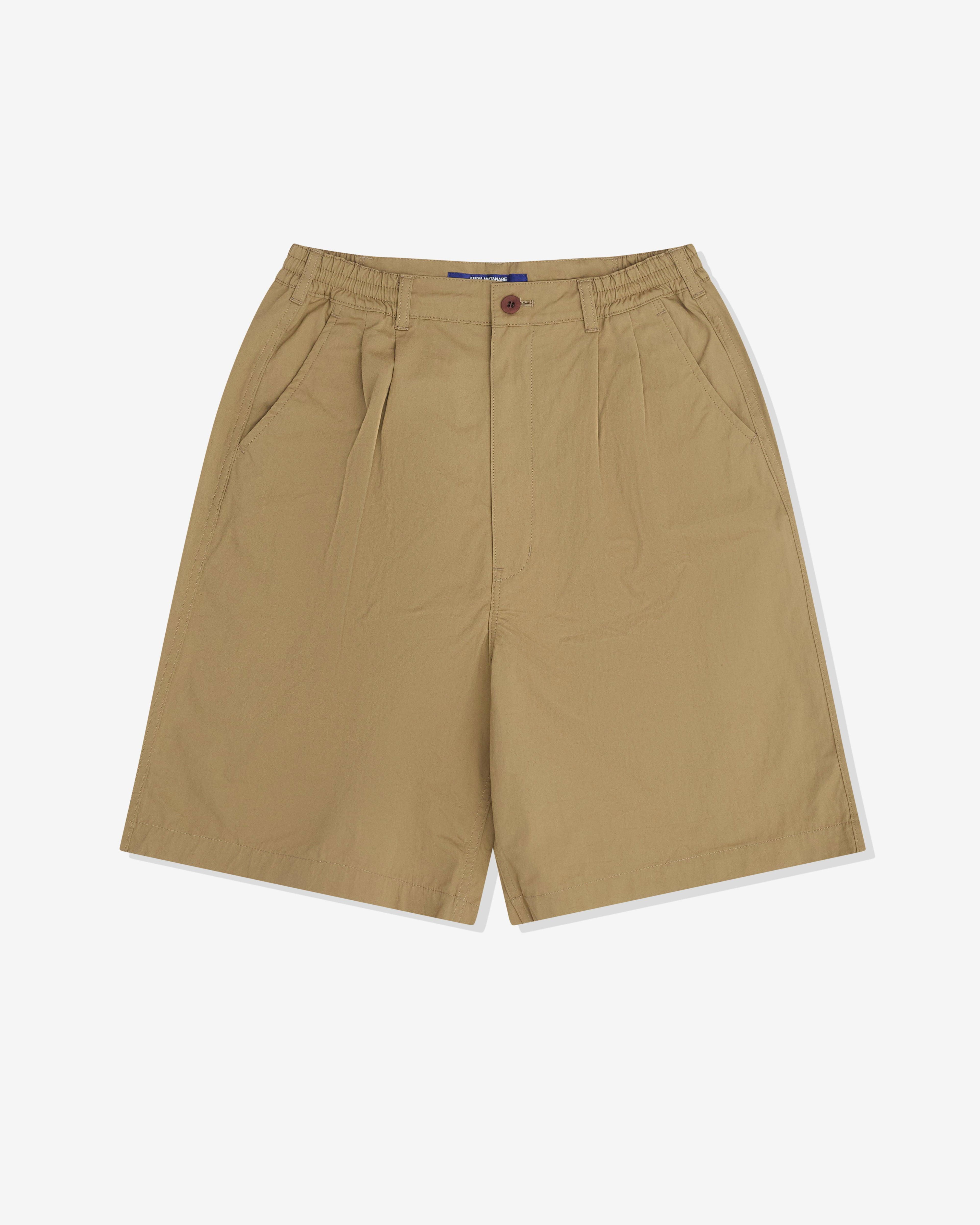Junya Watanabe MAN - Men's Pleated Wide Leg Shorts - (Stone) by JUNYA WATANABE