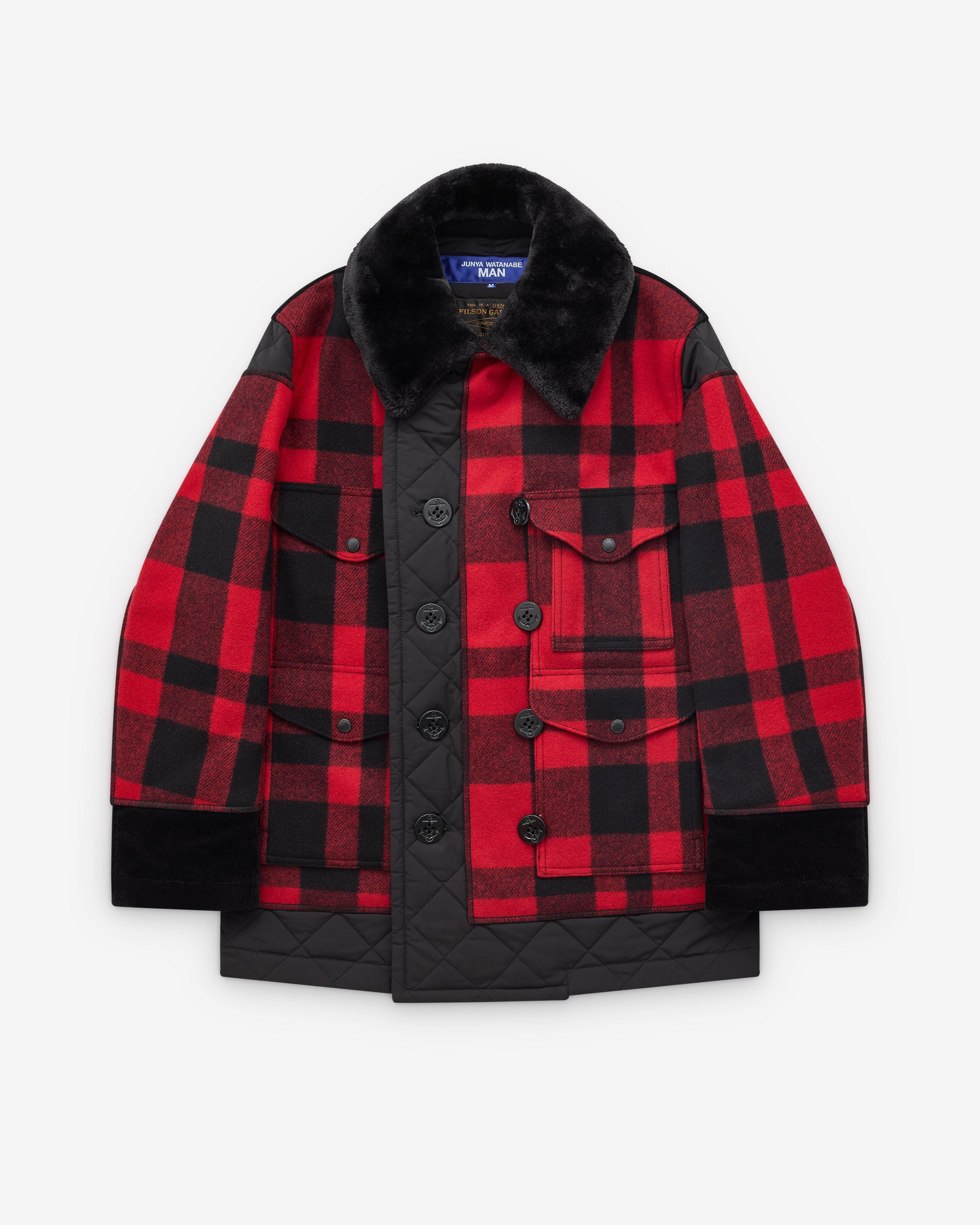 Junya Watanabe Man - Filson Men’s Mackinaw Wool Quilted Jacket - (Red/Black) by JUNYA WATANABE