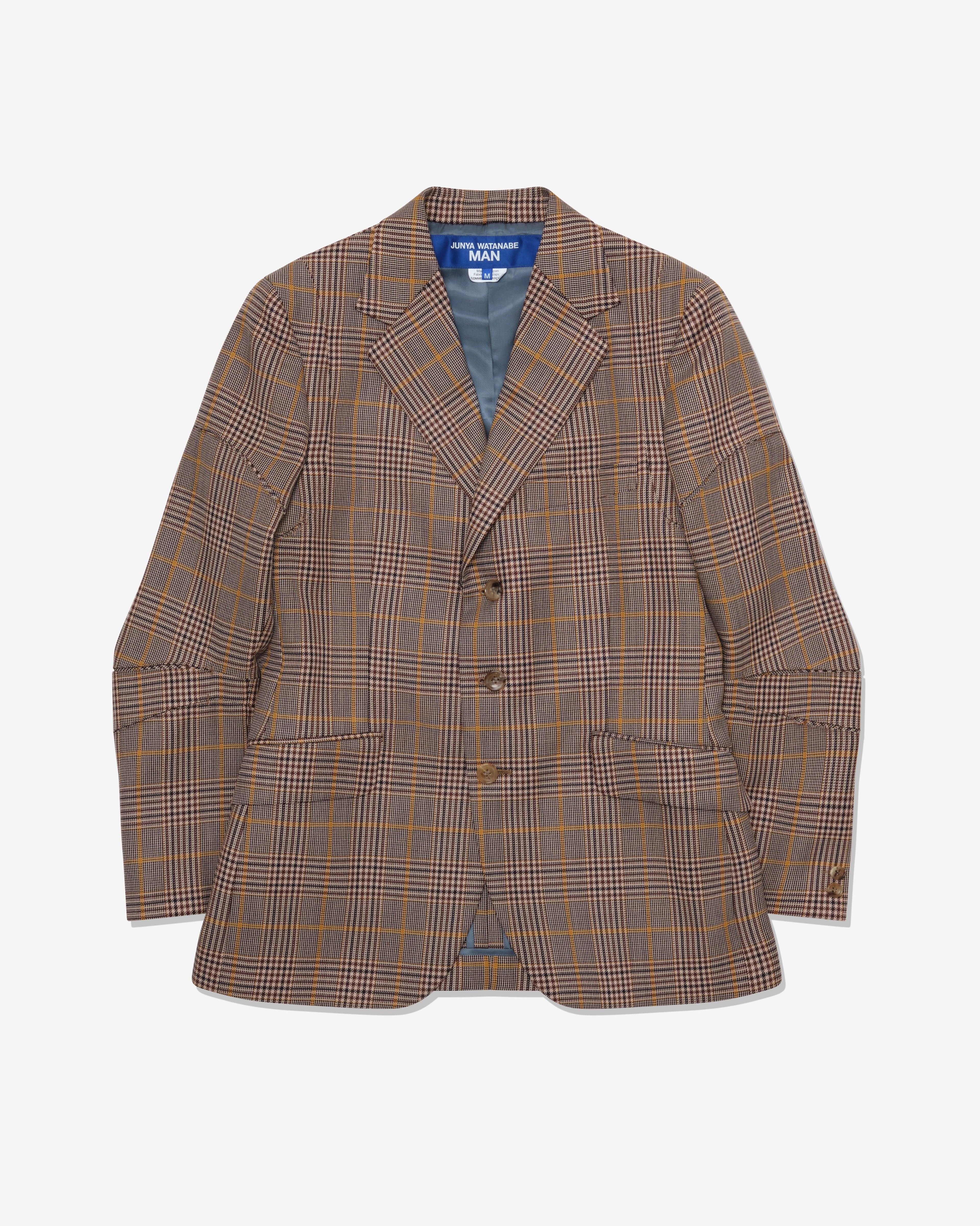 Junya Watanabe Man - Men's Check Jacket - (Brown/Black/Yellow) by JUNYA WATANABE
