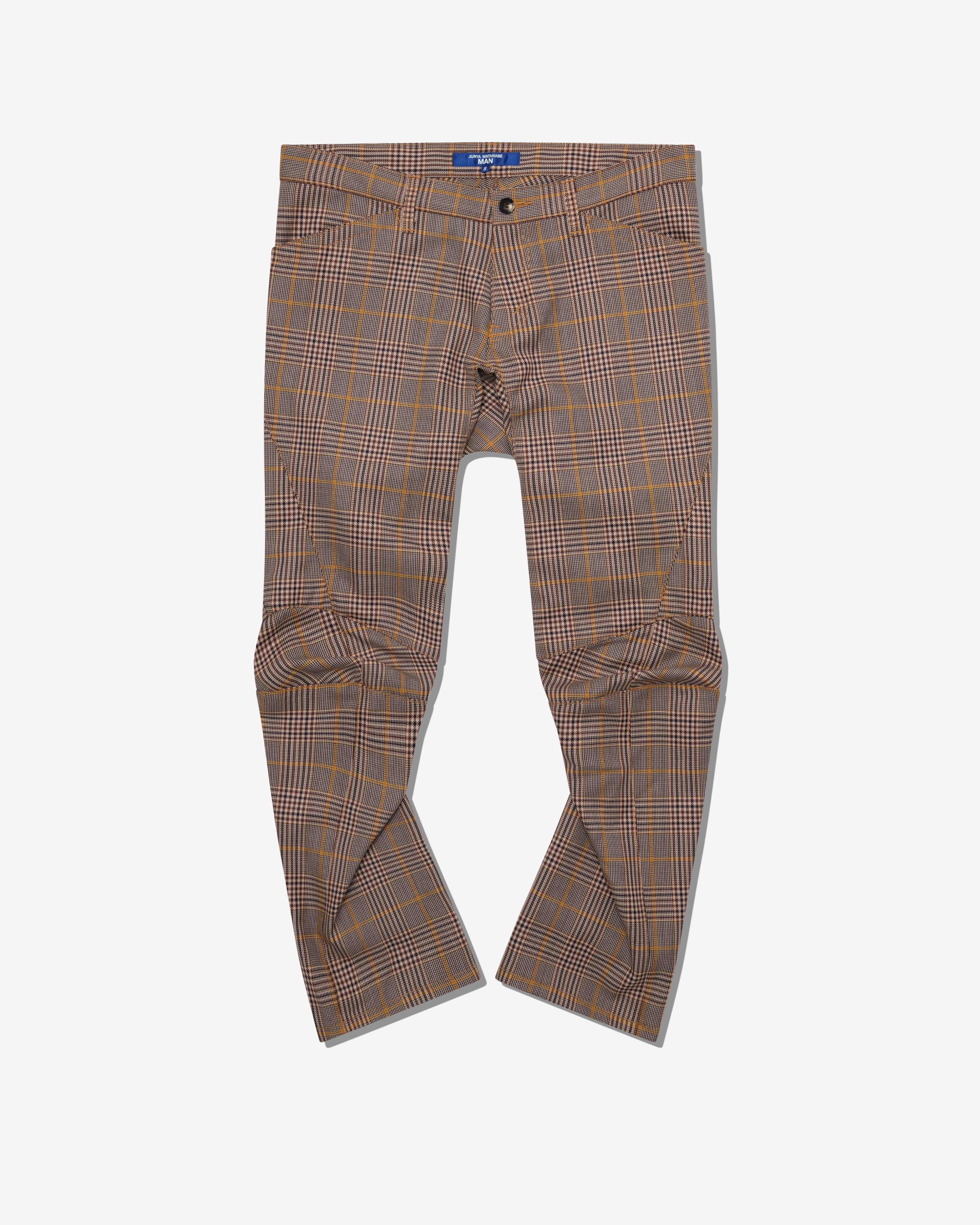 Junya Watanabe Man - Men's Check Pants - (Brown/Black/Yellow) by JUNYA WATANABE