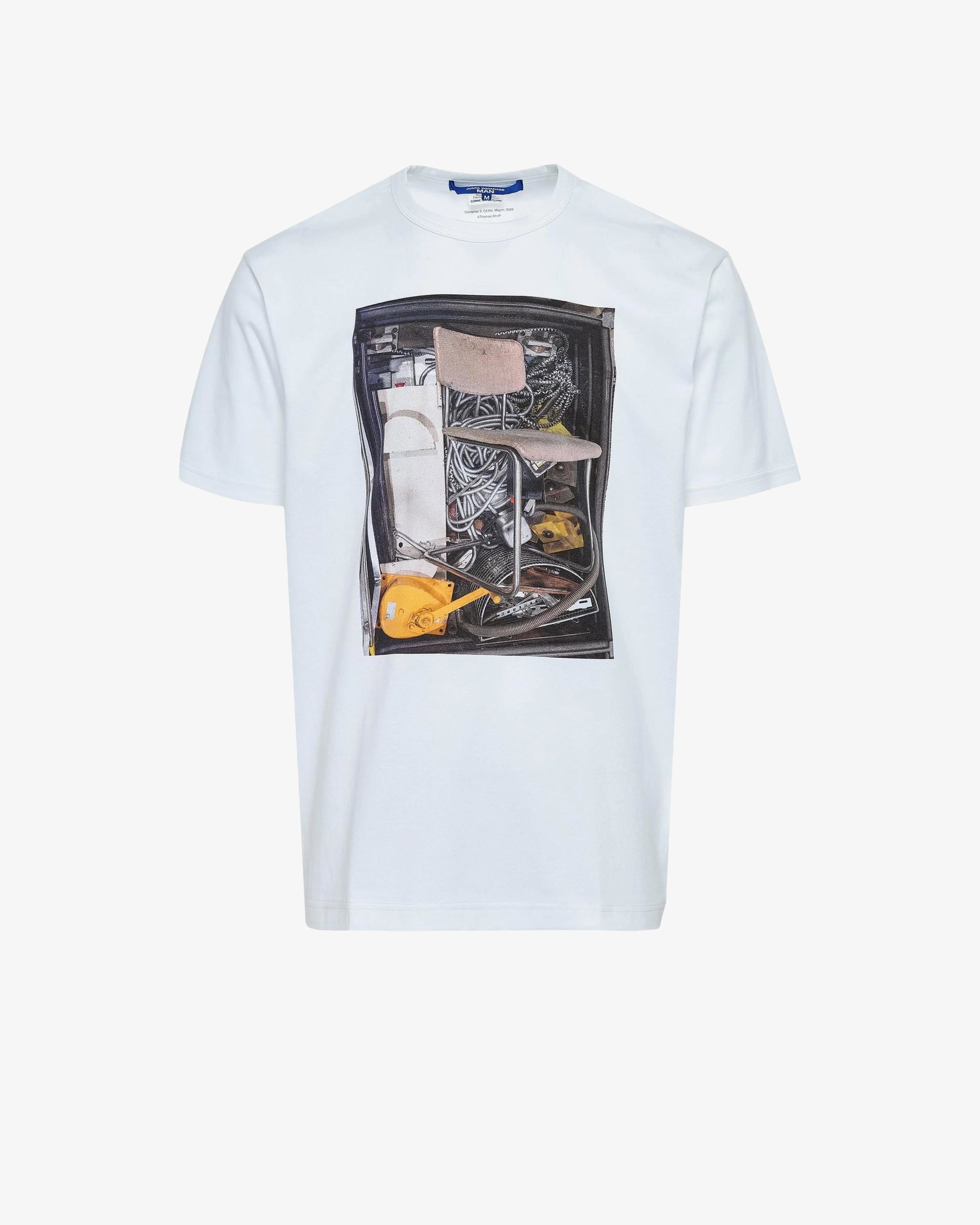 Junya Watanabe Man  - Men's Cotton Jersey Thomas Struth Tee - (White) by JUNYA WATANABE