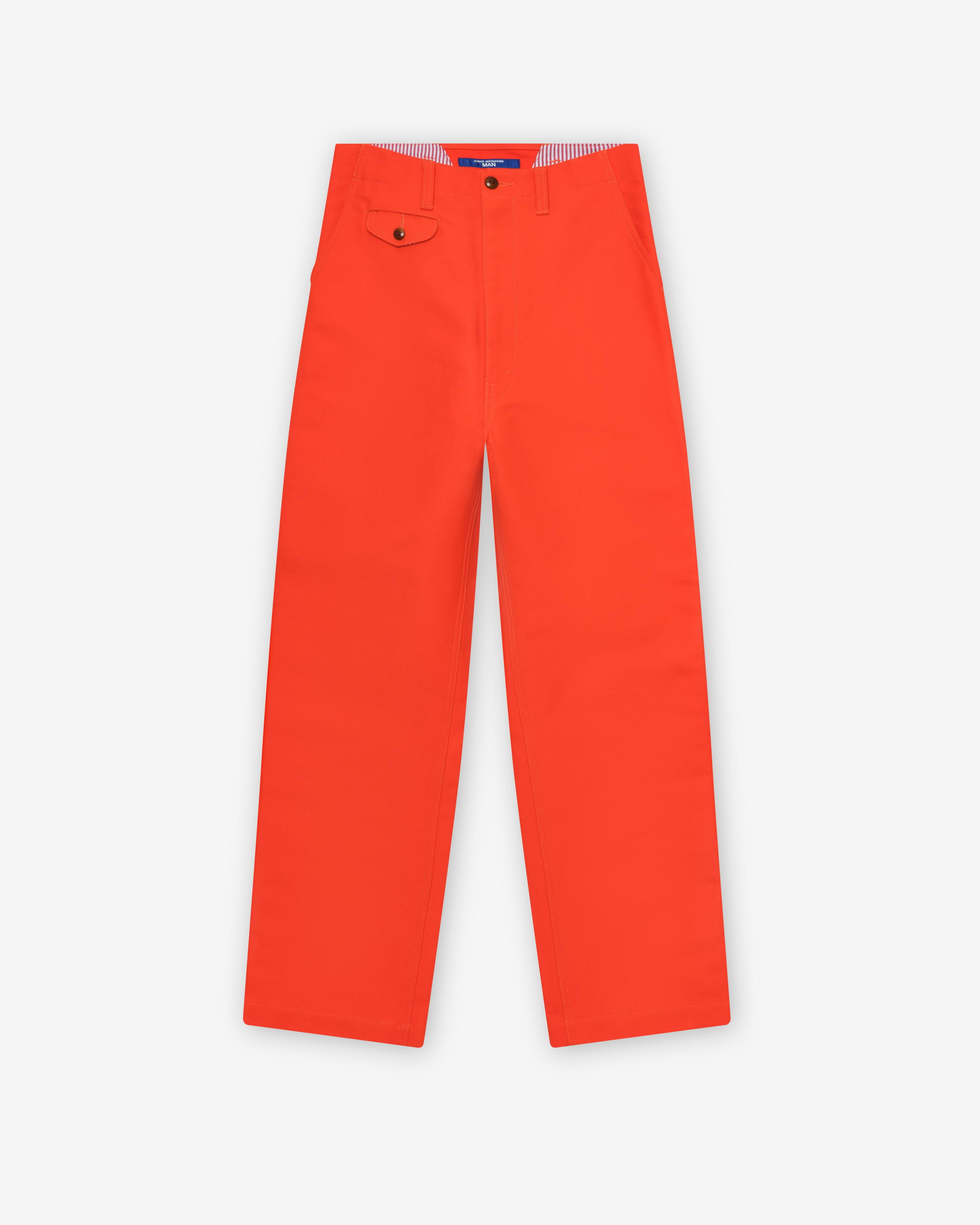 Junya Watanabe Man  - Men's Cotton Satin Trousers - (Orange) by JUNYA WATANABE