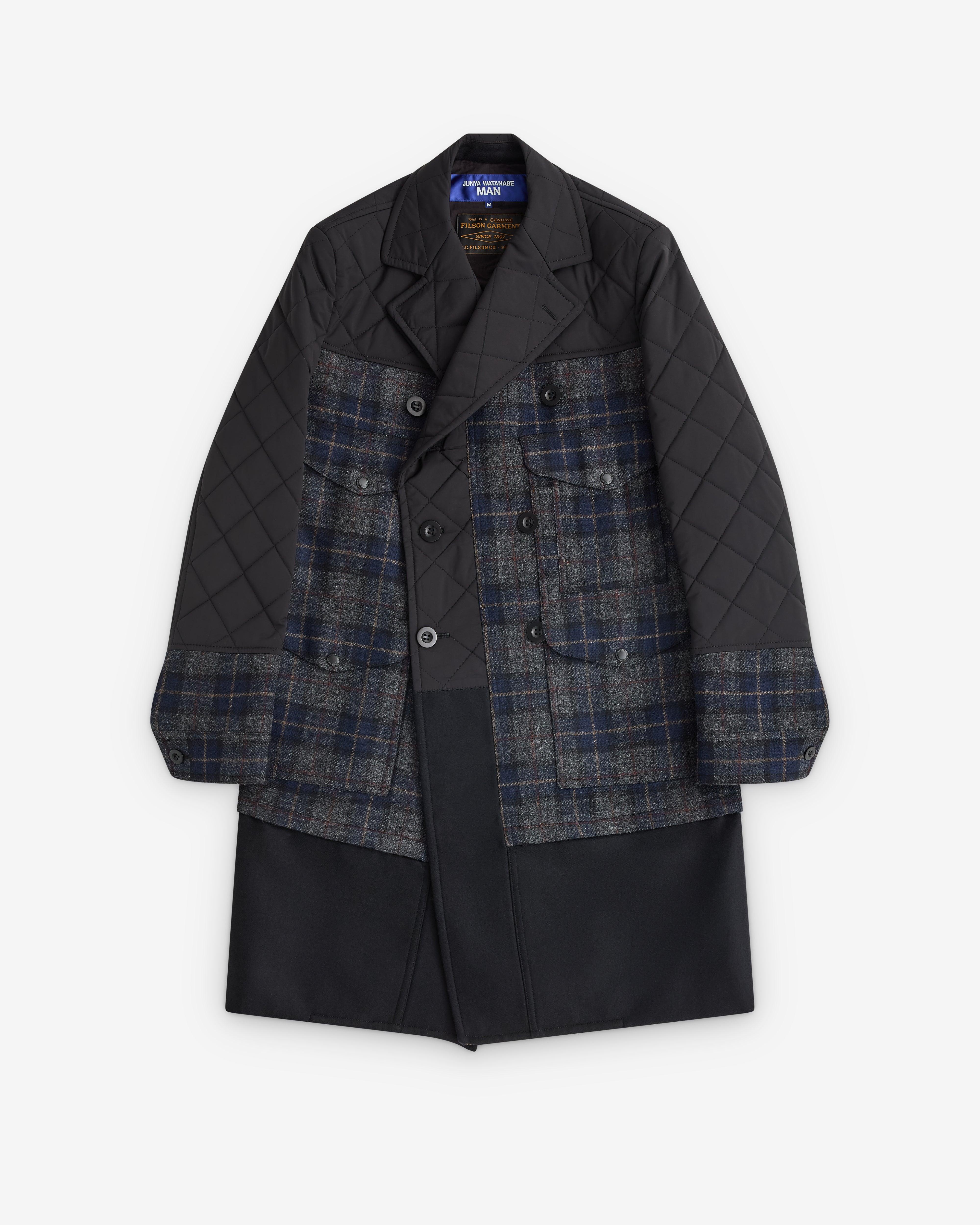 JUNYA WATANABE ストール - グレーxカーキx黒等(チェック) 【古着】【中古】 Junya Watanabe: Women's Check Jacket (Black/White) | DSMNY E-SHOP