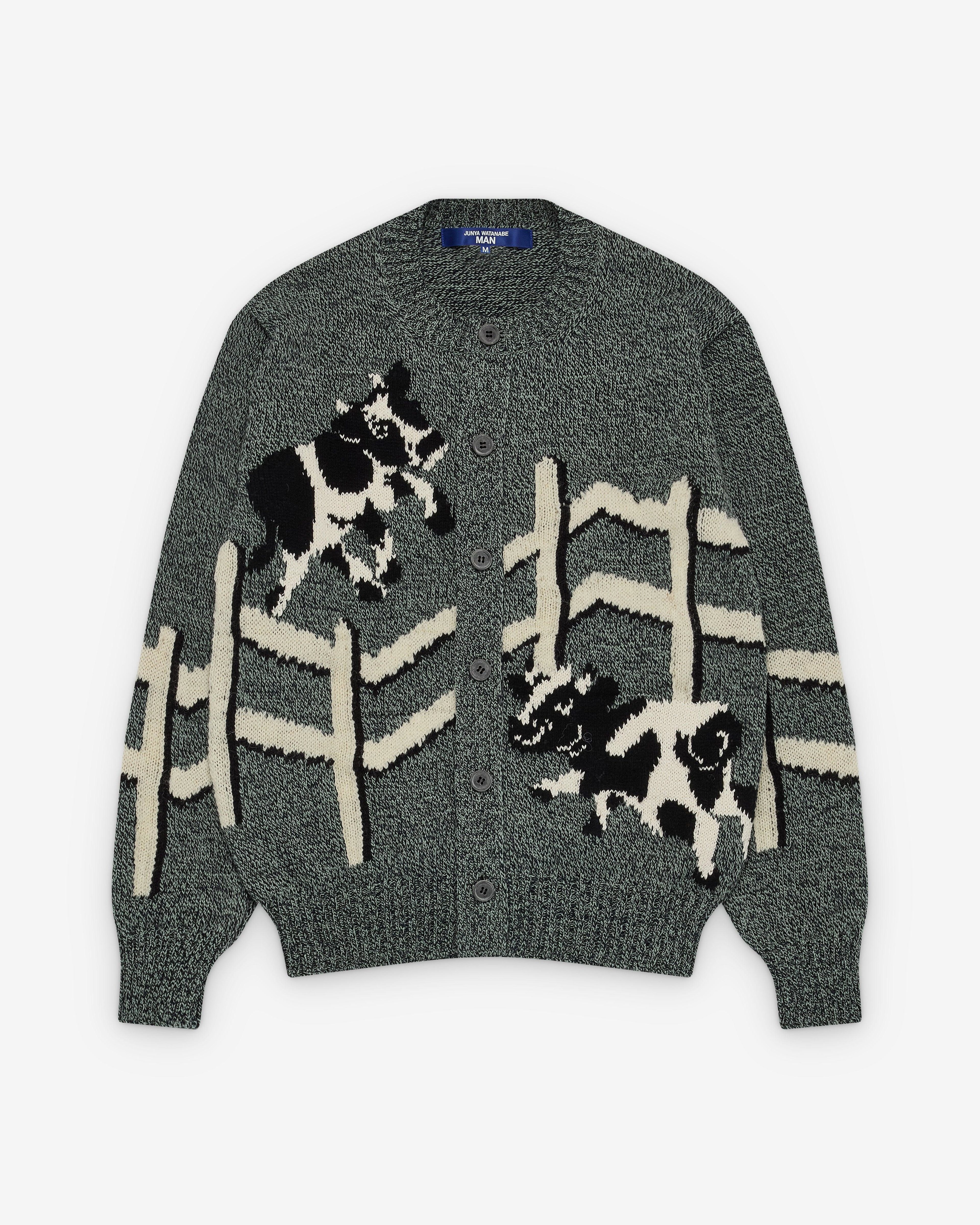 Junya Watanabe Man  - Men's Intarsia Silk Knit - (Print) by JUNYA WATANABE