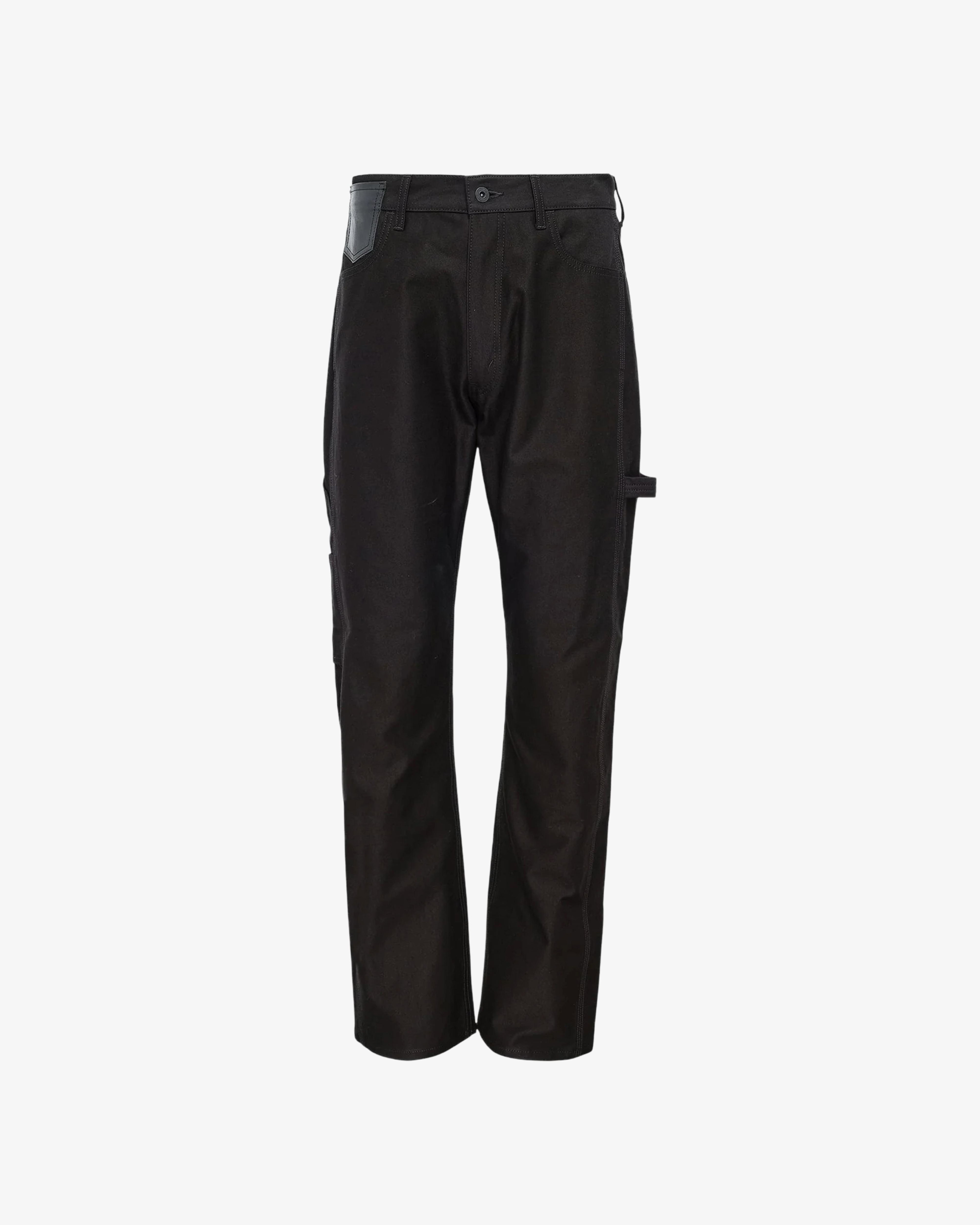 Junya Watanabe Man  - Men's Leather Patch Jeans - (Black) by JUNYA WATANABE