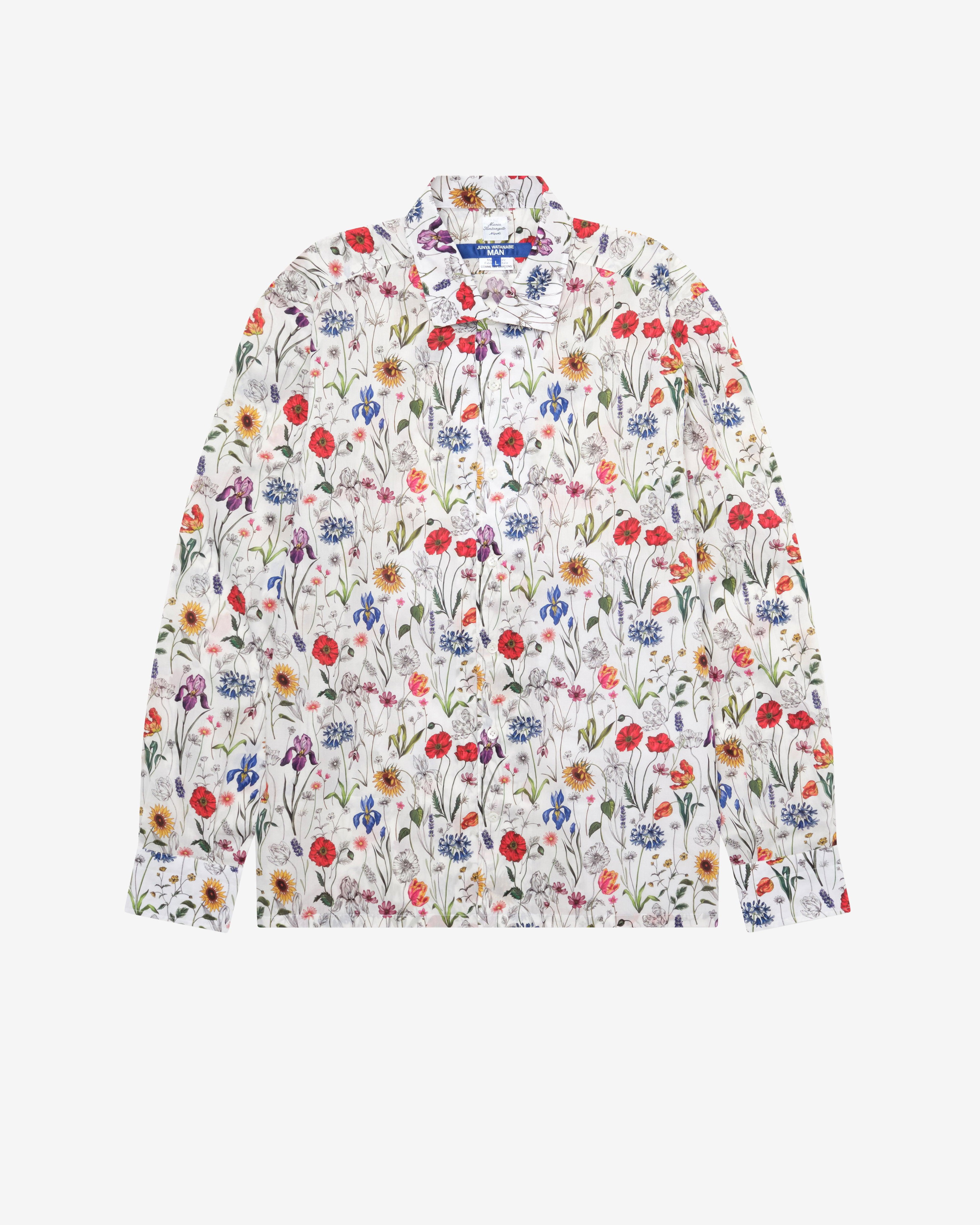 Junya Watanabe Man  - Men's Maria Santangelo Floral Long Sleeve Shirt - (Print) by JUNYA WATANABE