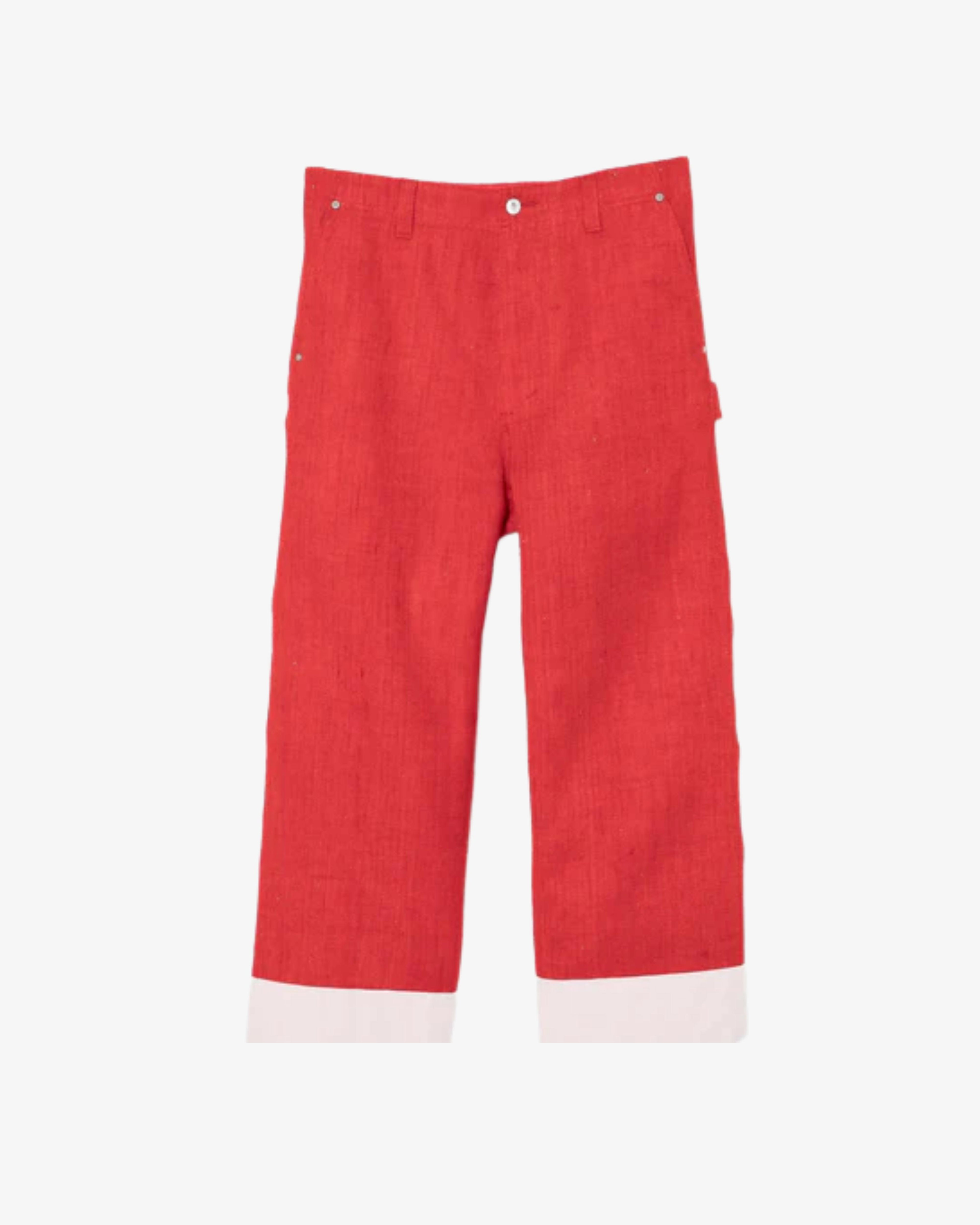 Junya Watanabe Man  - Men's Oxford Wool Trousers - (Red) by JUNYA WATANABE