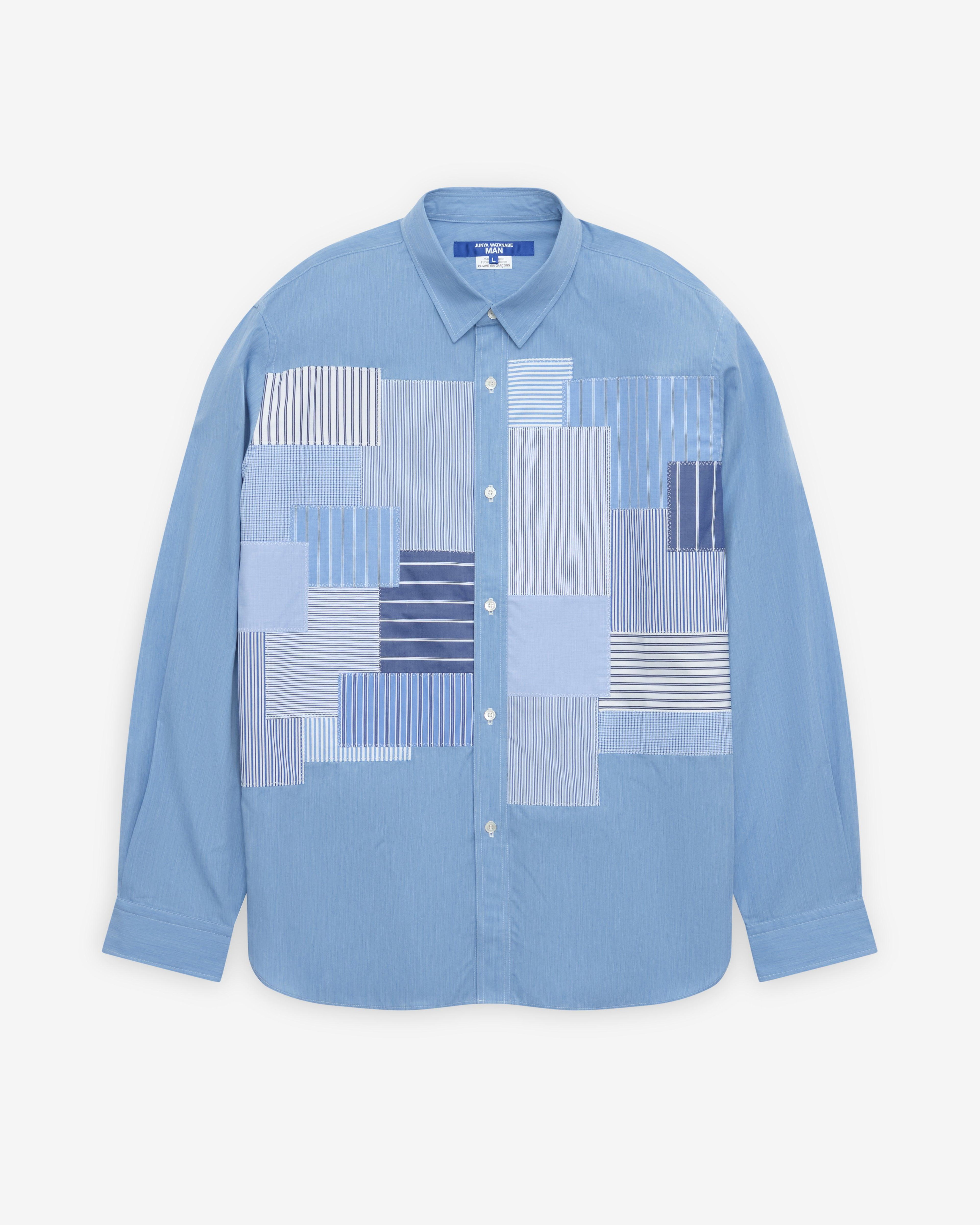 Junya Watanabe Man - Men's Patchwork Shirt - (Blue/Mix) by JUNYA WATANABE