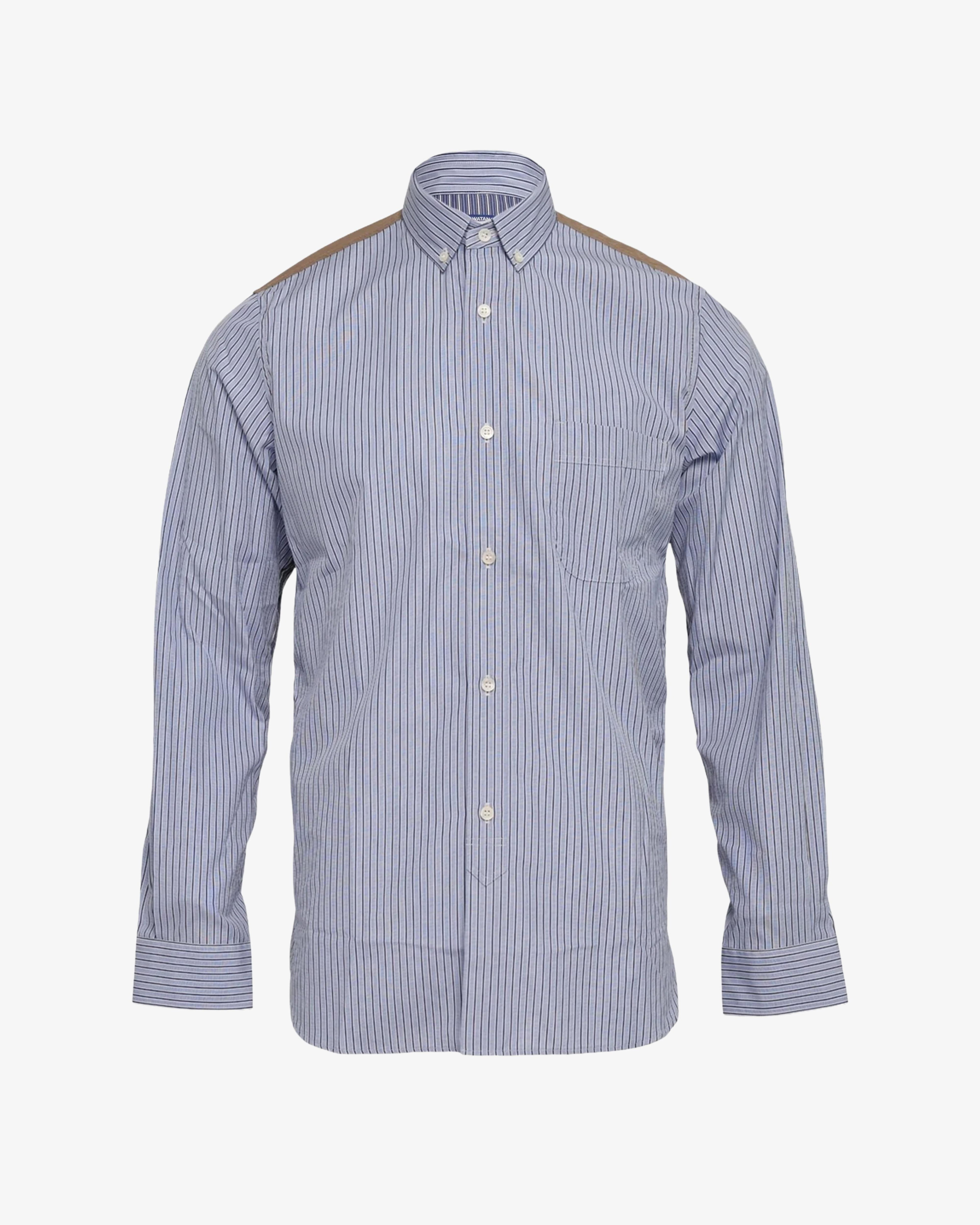 Junya Watanabe Man - Men's Patchwork Shirt - (Blue) by JUNYA WATANABE