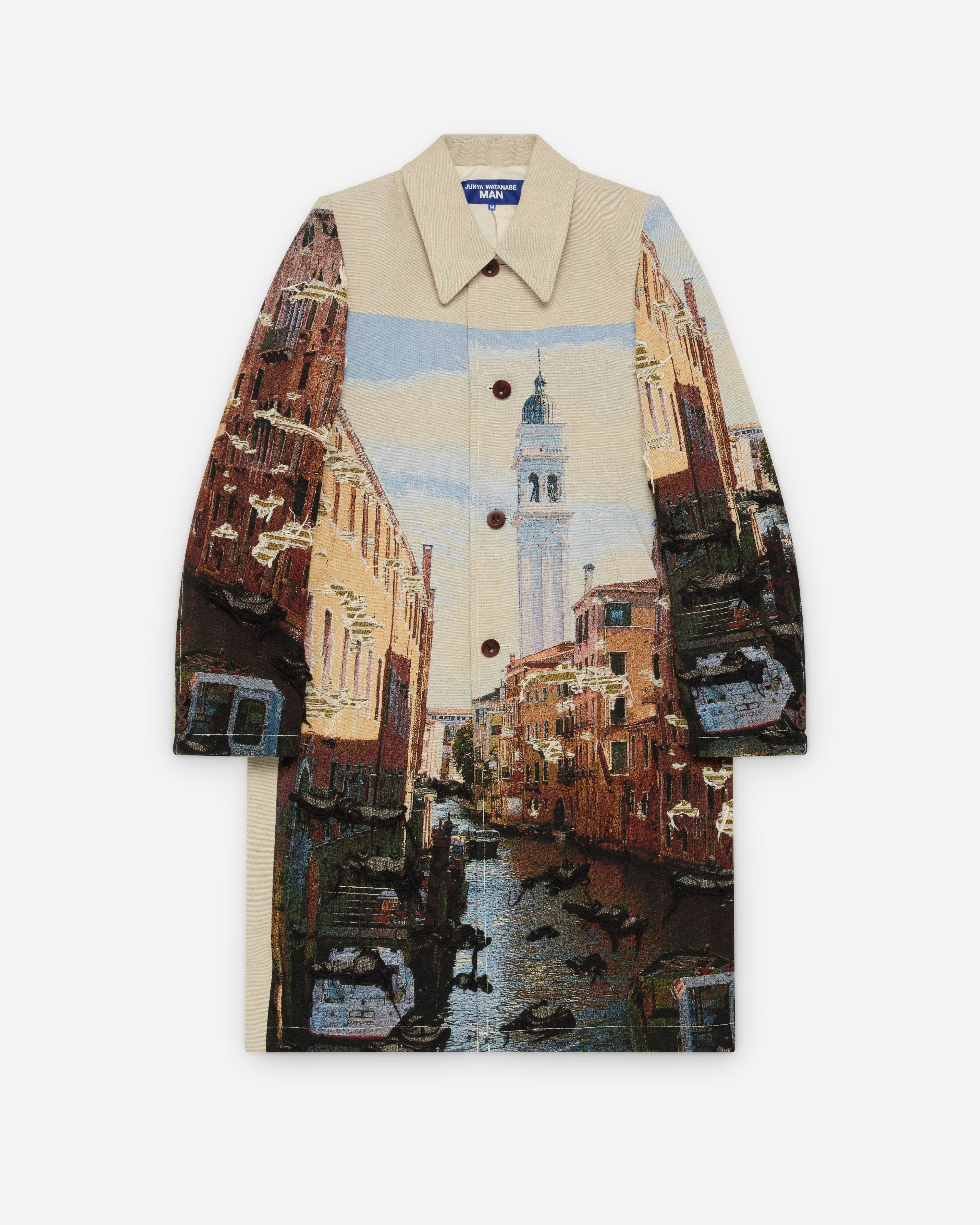 Junya Watanabe Man - Men's Venice Coat - (Beige/Blue) by JUNYA WATANABE