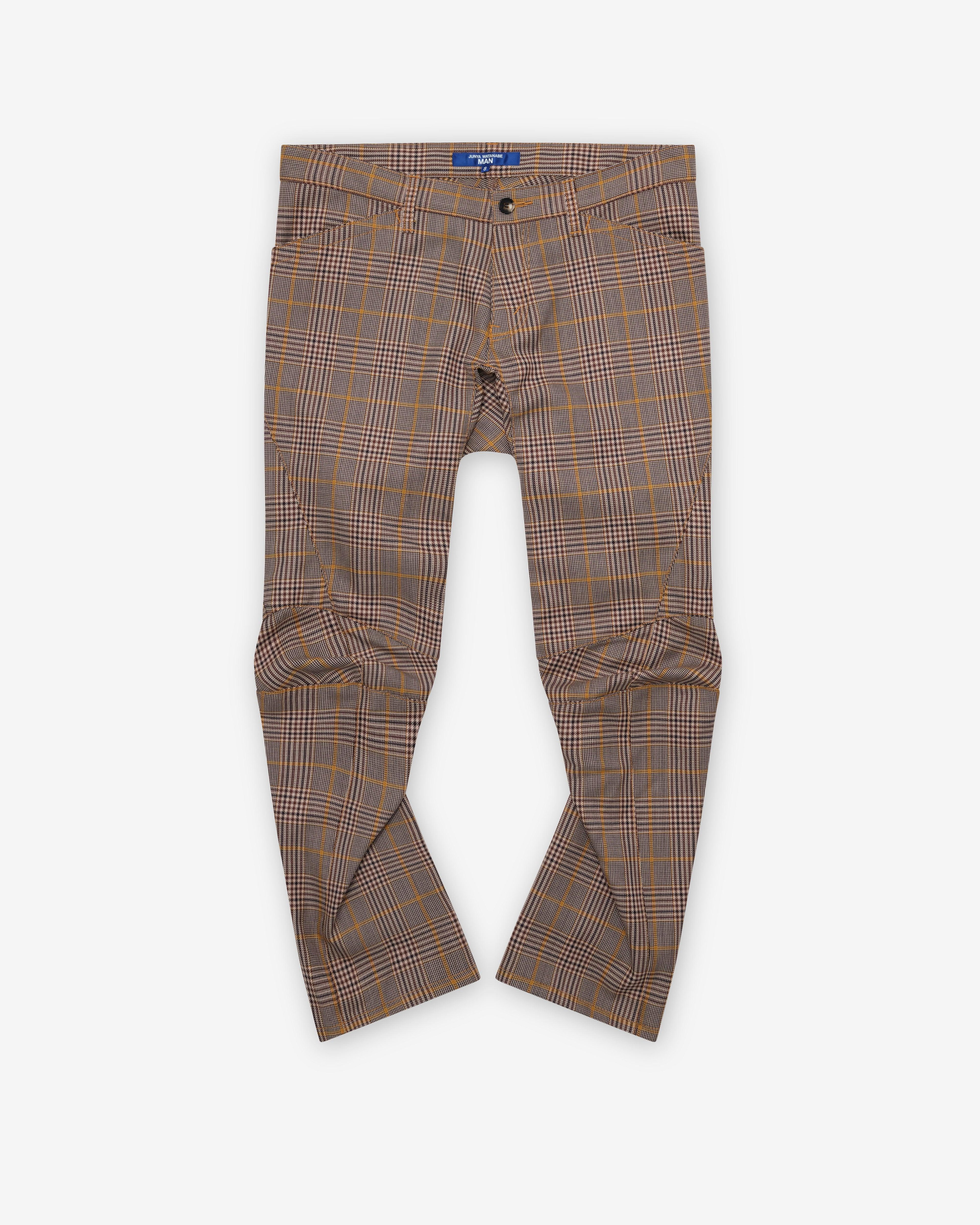 Junya Watanabe Man - Men's Wool Mohair Check Trousers - (Brown) by JUNYA WATANABE