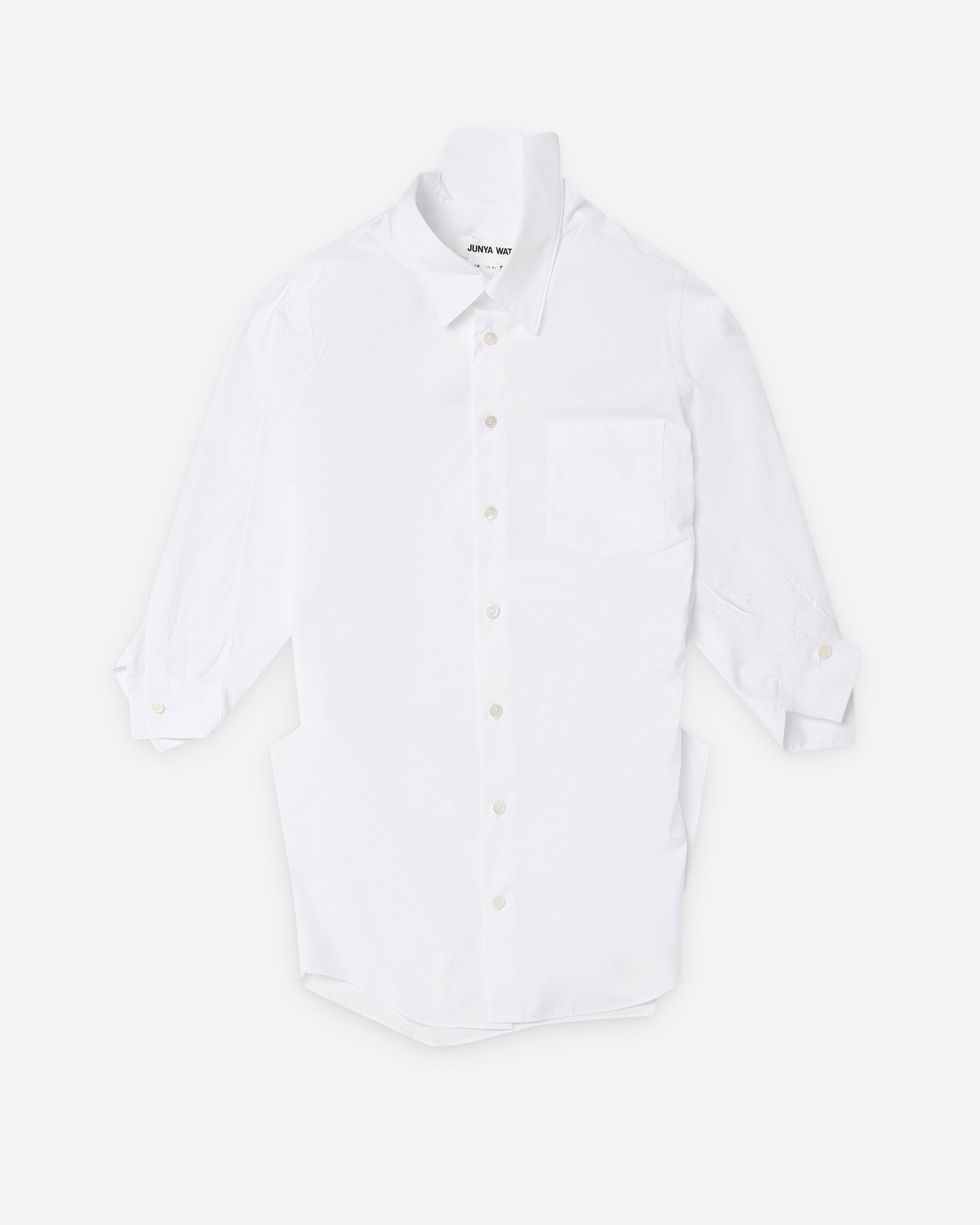 Junya Watanabe - Women's Asymmetric Shirt Blouse - (White) by JUNYA WATANABE