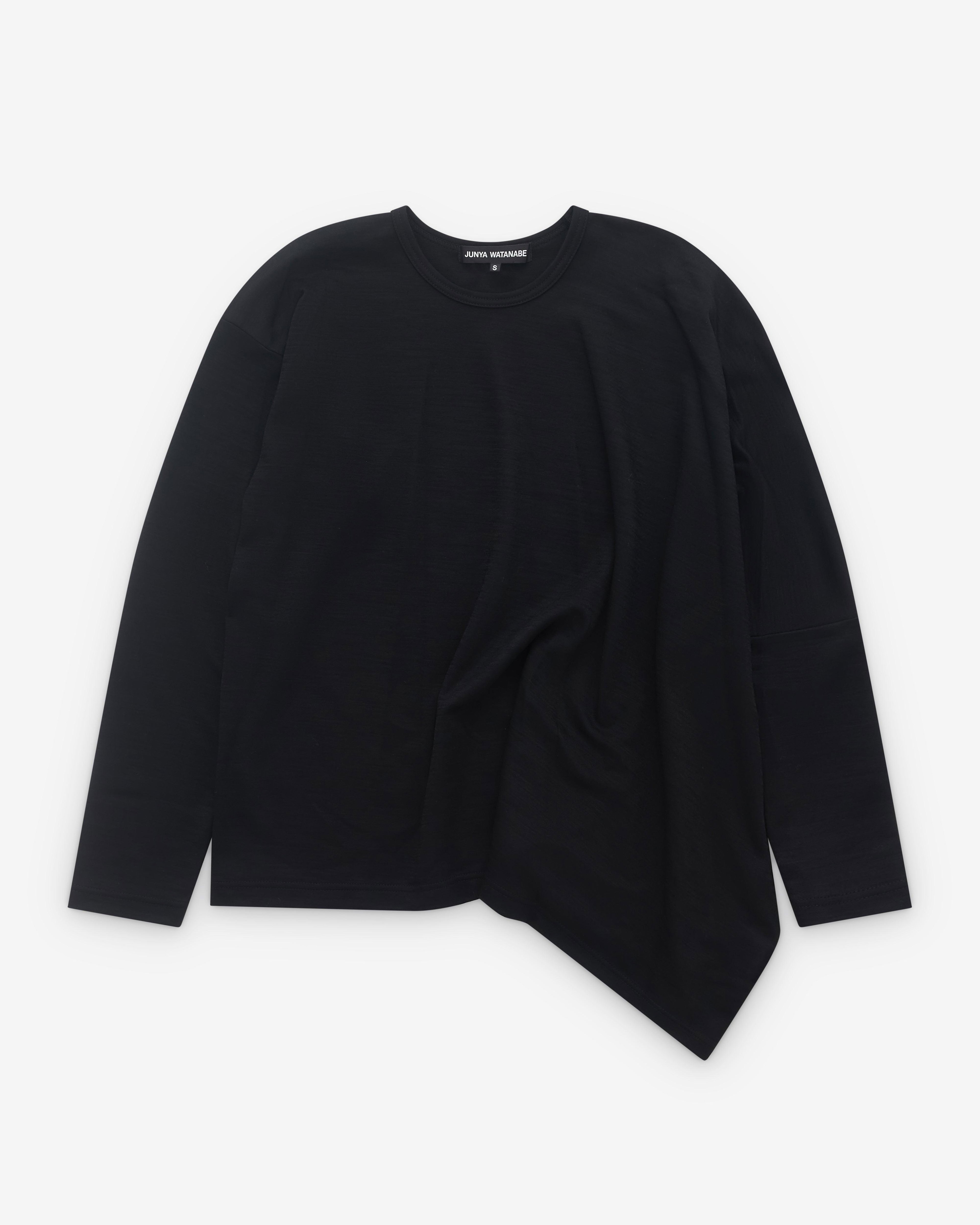 Junya Watanabe - Women’s Asymmetric T-Shirt - (Black) by JUNYA WATANABE
