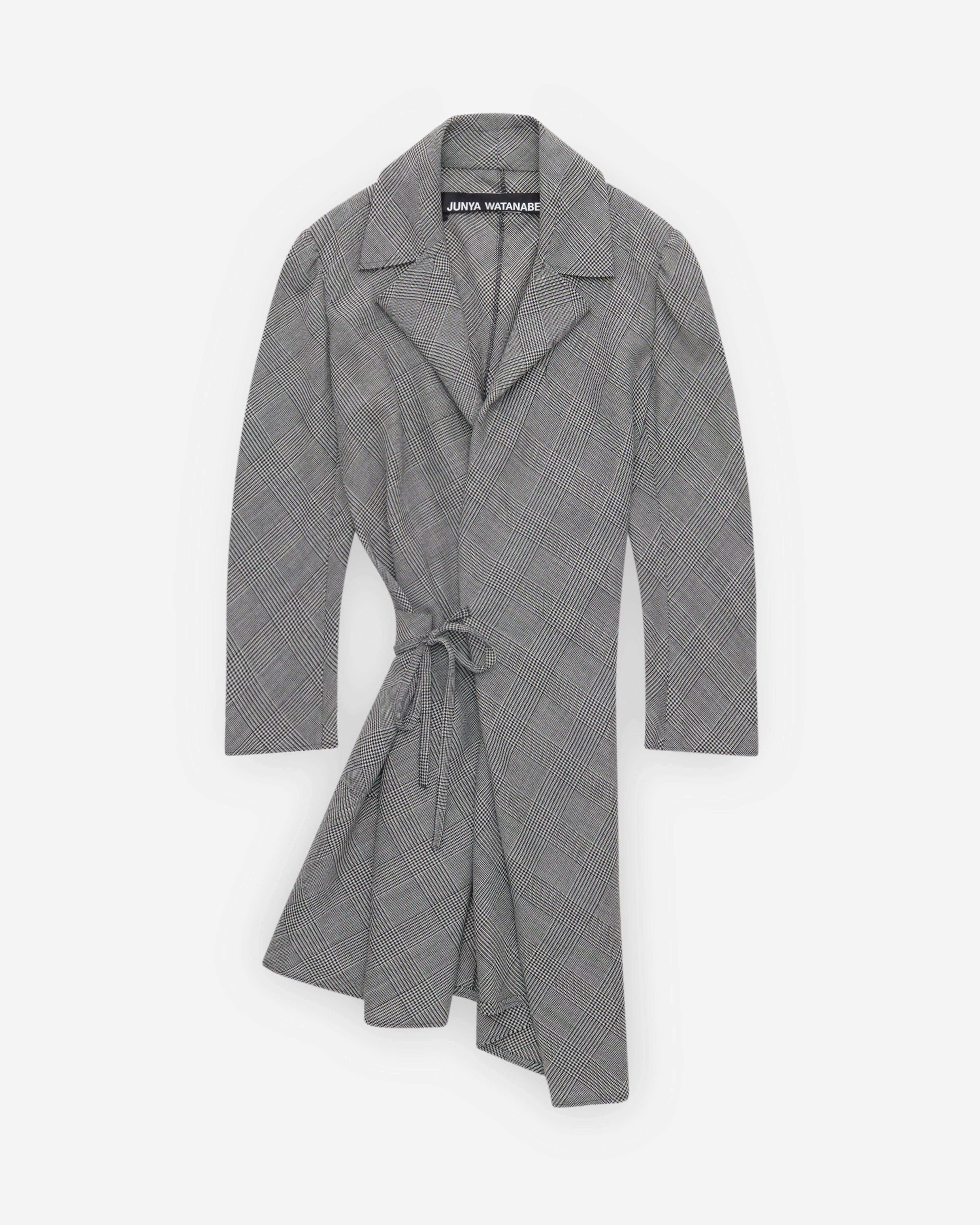 Junya Watanabe - Women's Check Jacket - (Black/White) by JUNYA WATANABE
