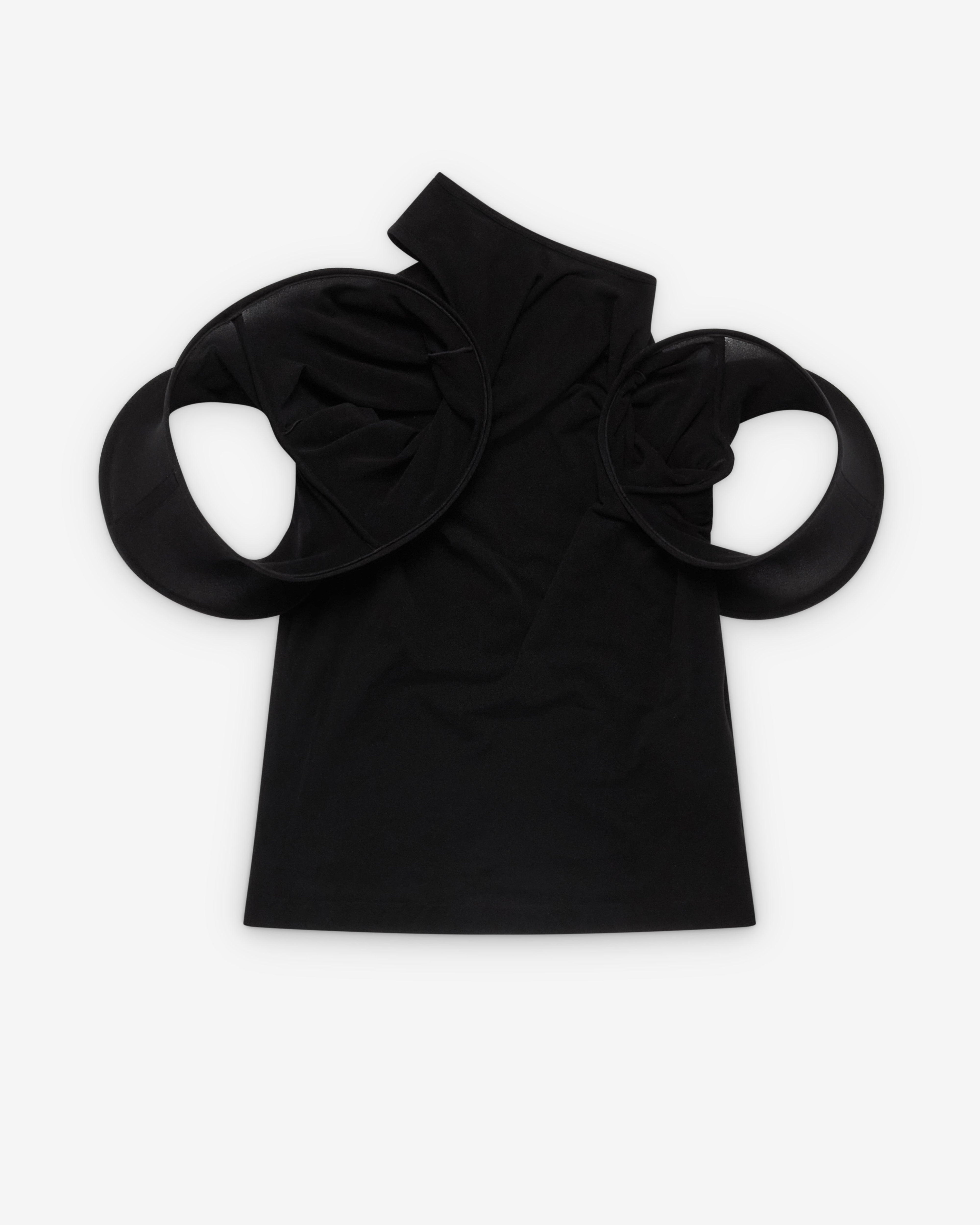 Junya Watanabe - Women's Cut Out Top - (Black) by JUNYA WATANABE