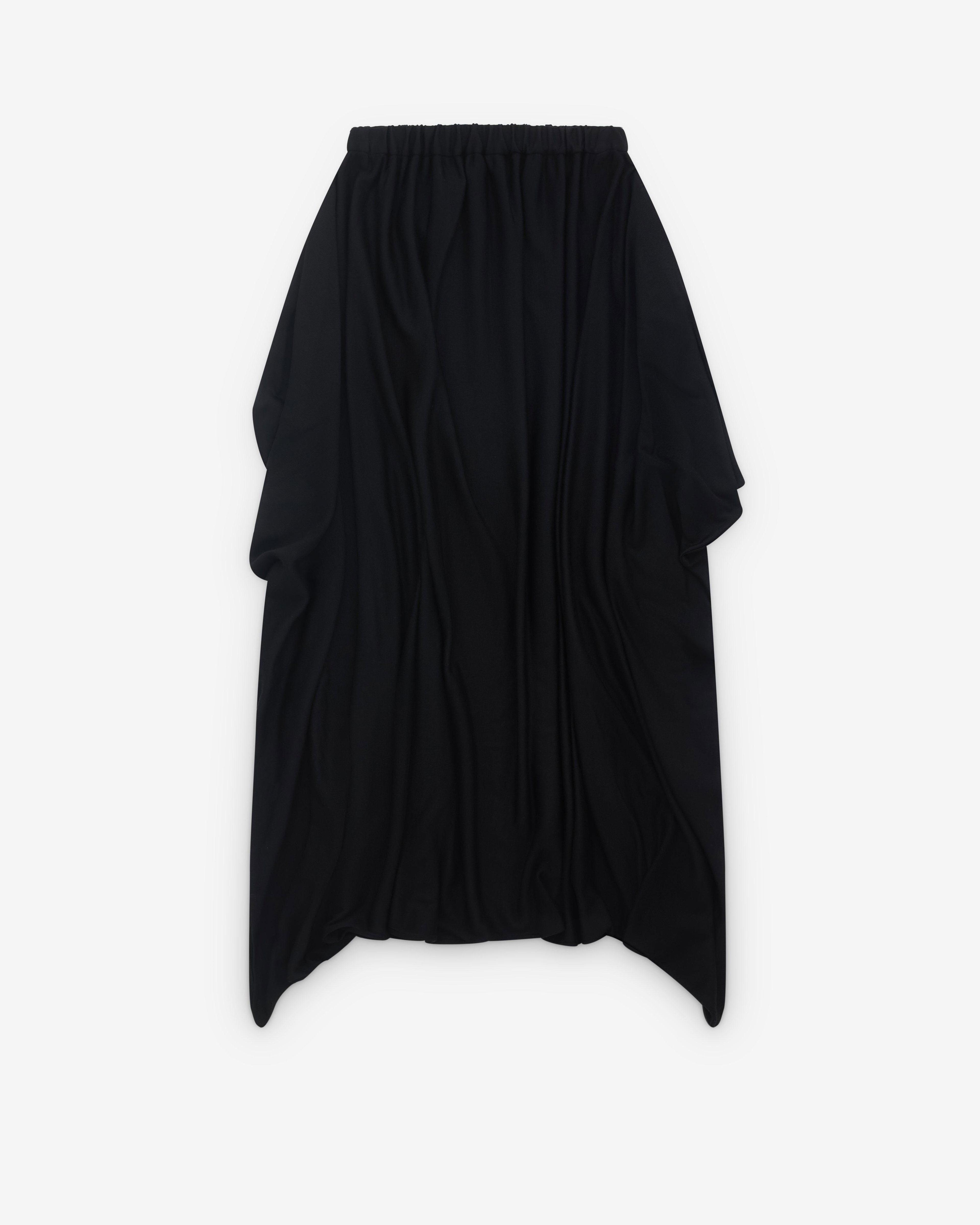 Junya Watanabe - Women’s Draped Skirt - (Black) by JUNYA WATANABE