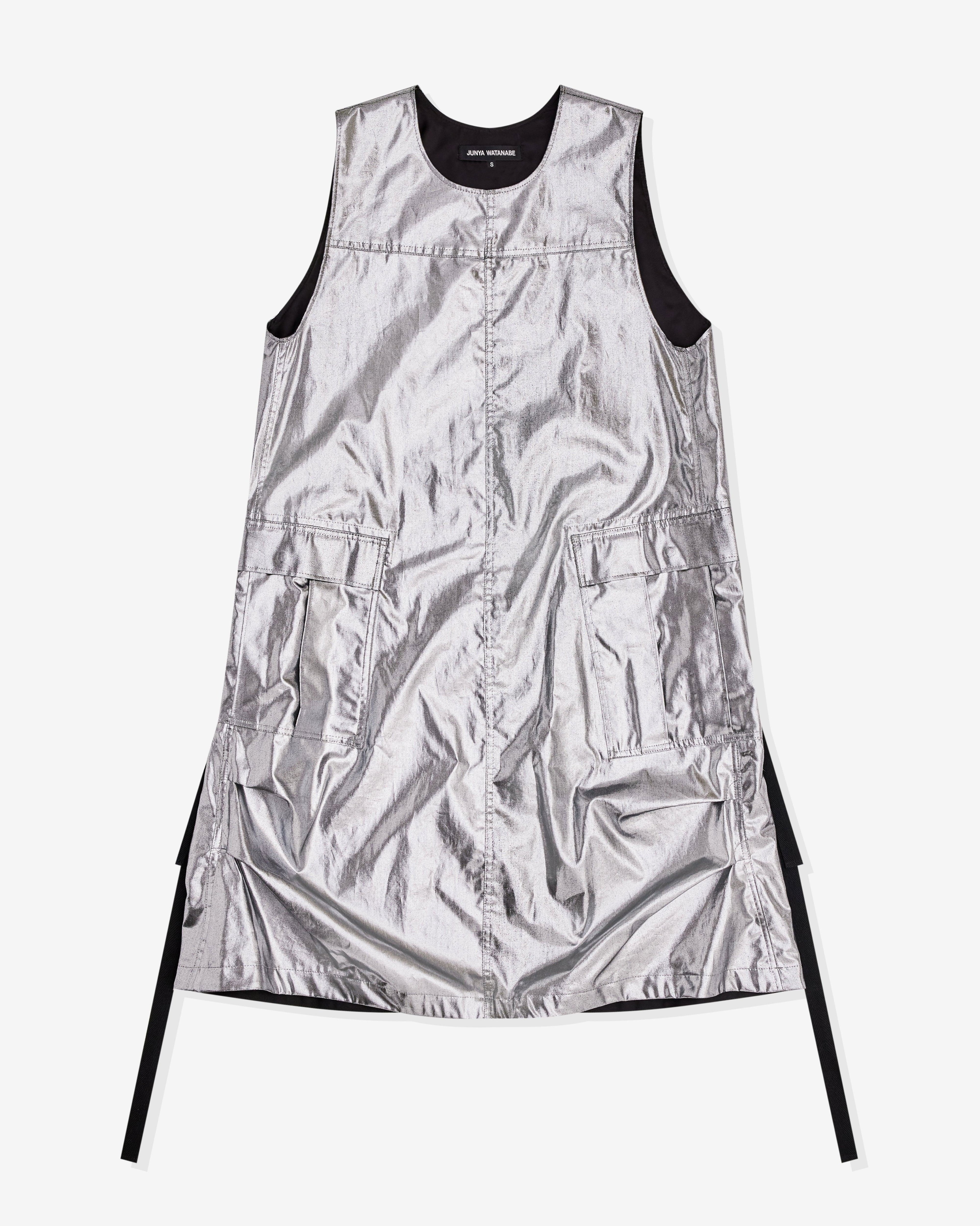 Junya Watanabe - Women’s Foil Print Sleeveless Dress - (Silver) by JUNYA WATANABE