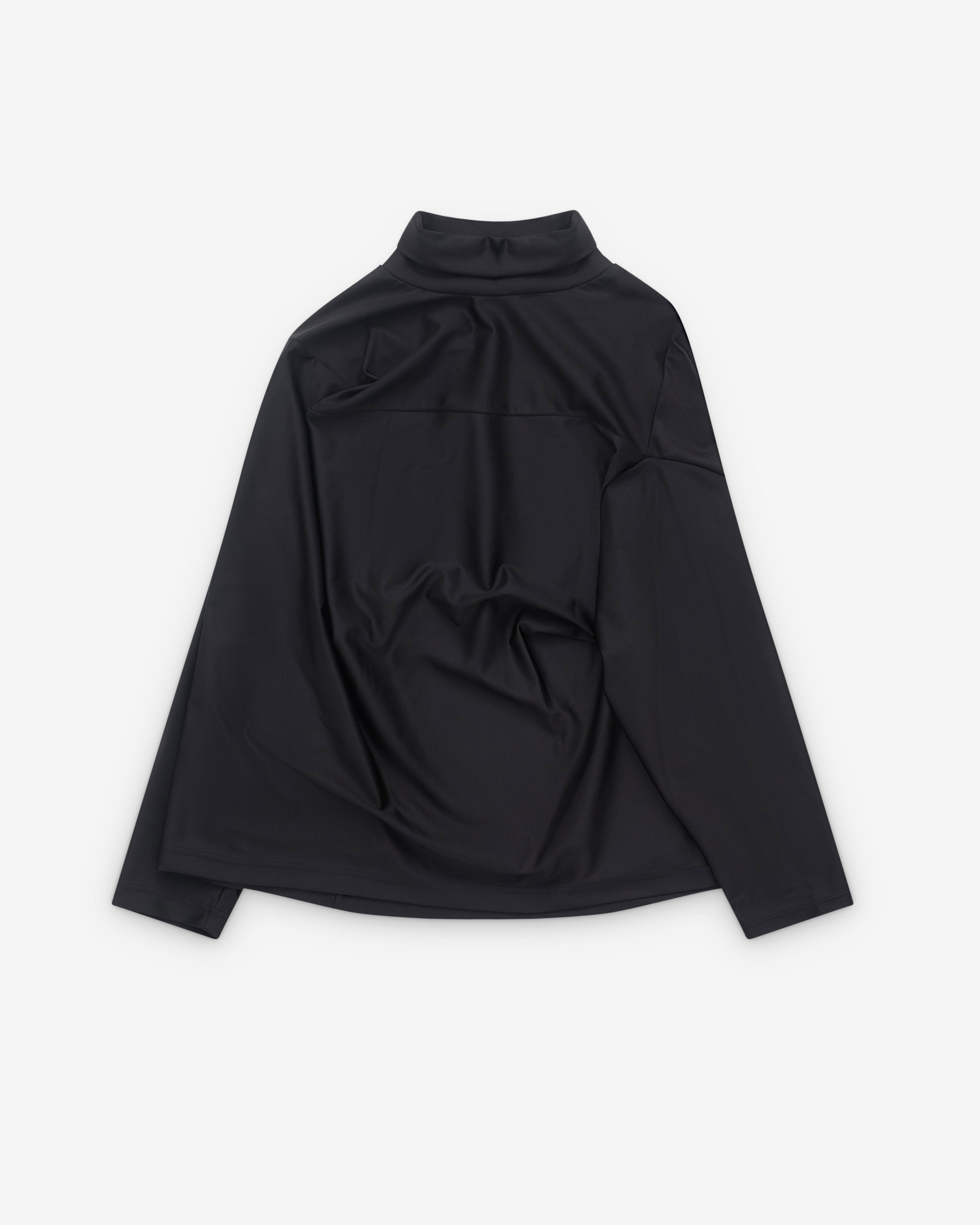 Junya Watanabe - Women’s High Neck Asymmetric Long Sleeve Top - (Black) by JUNYA WATANABE