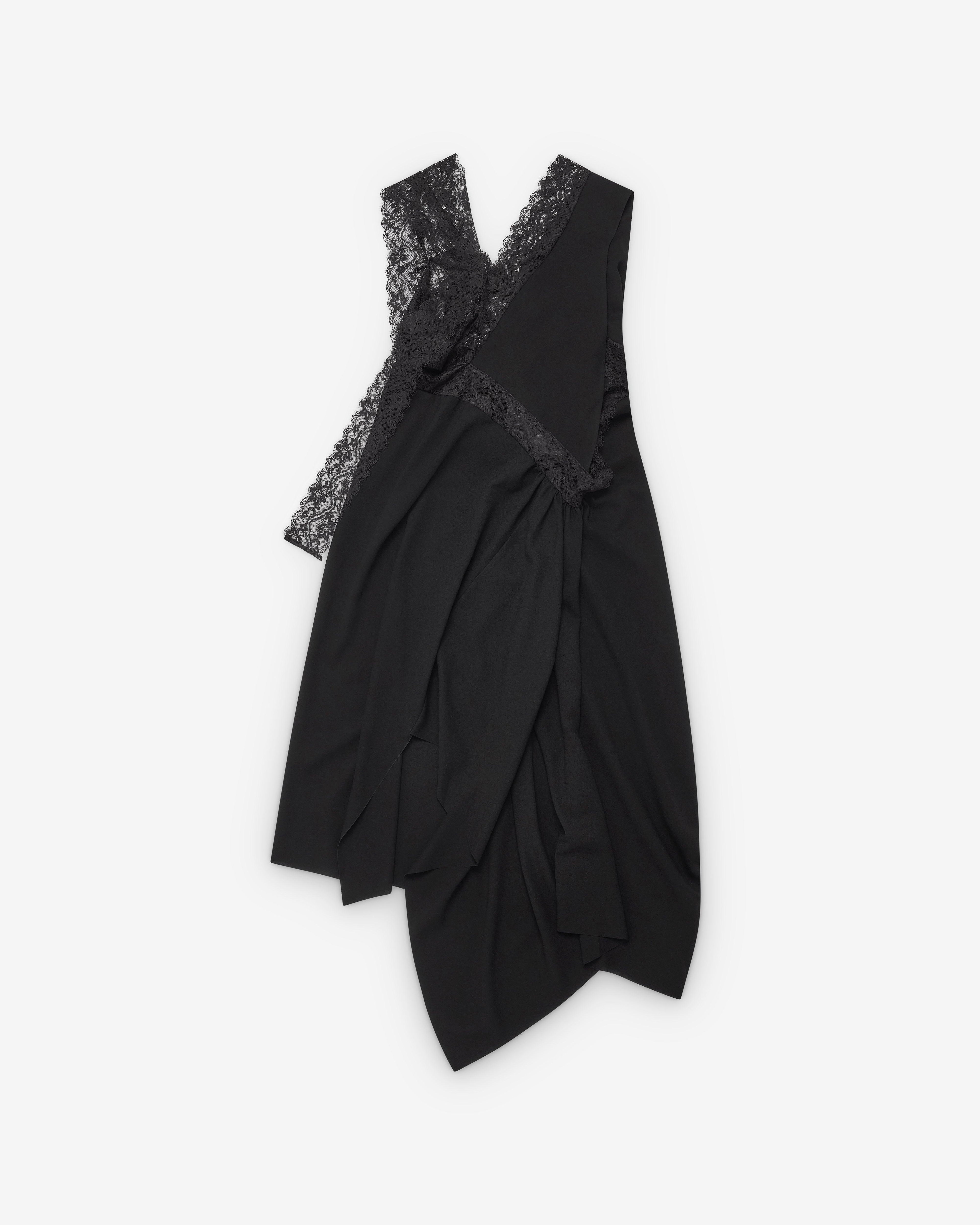 Junya Watanabe - Women's Lace Trim Dress - (Black) by JUNYA WATANABE