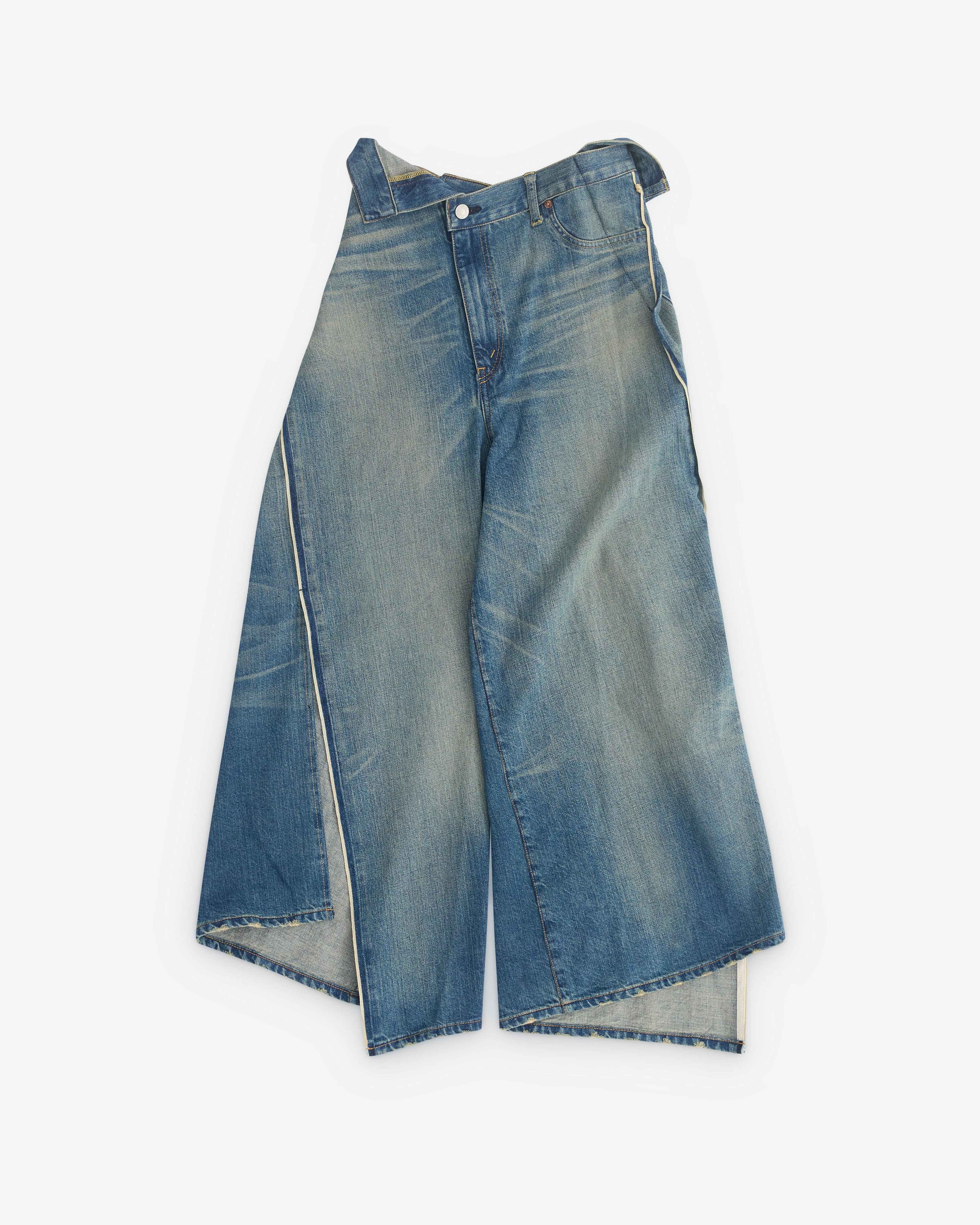 Junya Watanabe - Women’s Levi's Asymmetric Wide Leg Jeans - (Stone Wash) by JUNYA WATANABE
