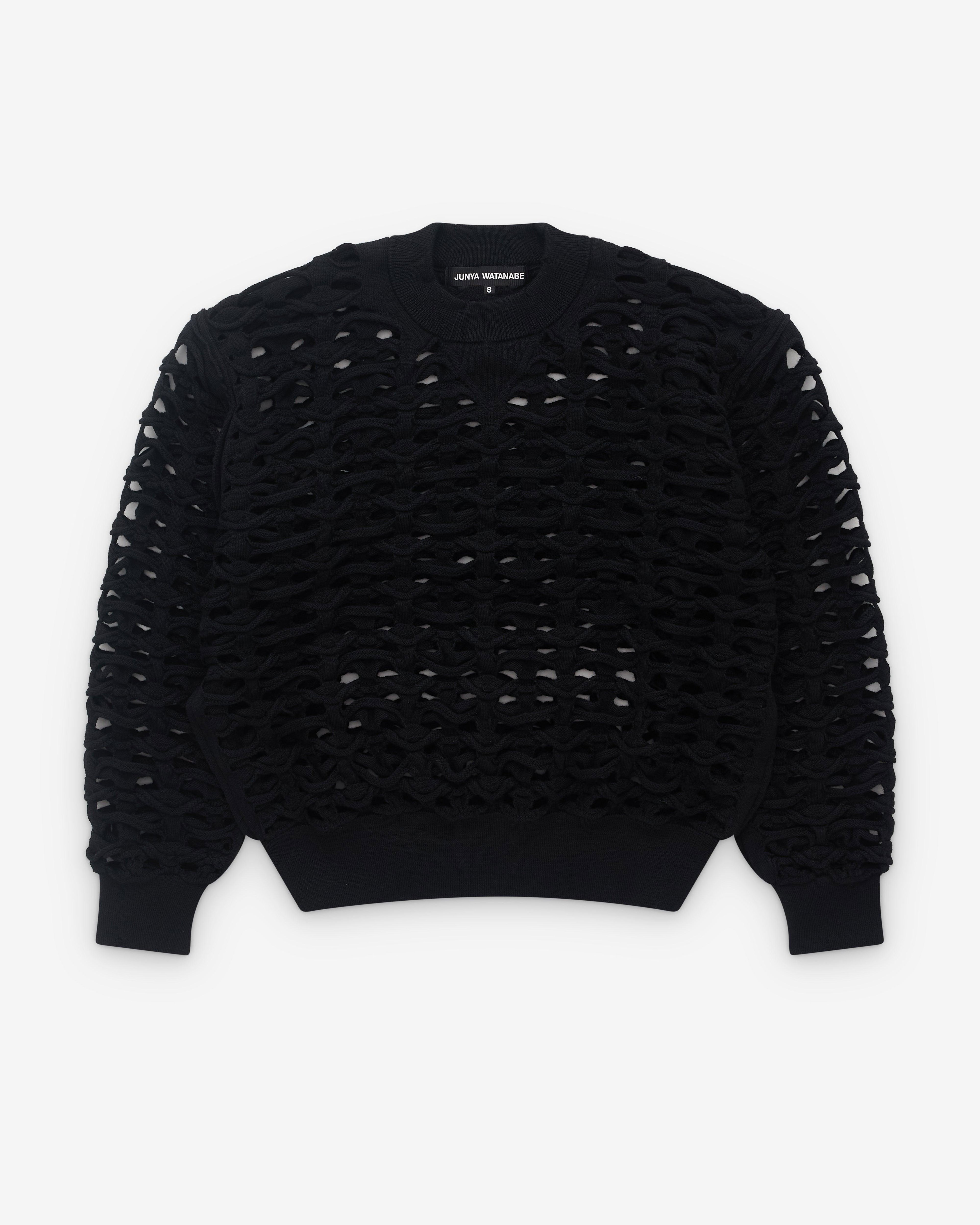 Junya Watanabe - Women’s Open Knit Sweater - (Black) by JUNYA WATANABE