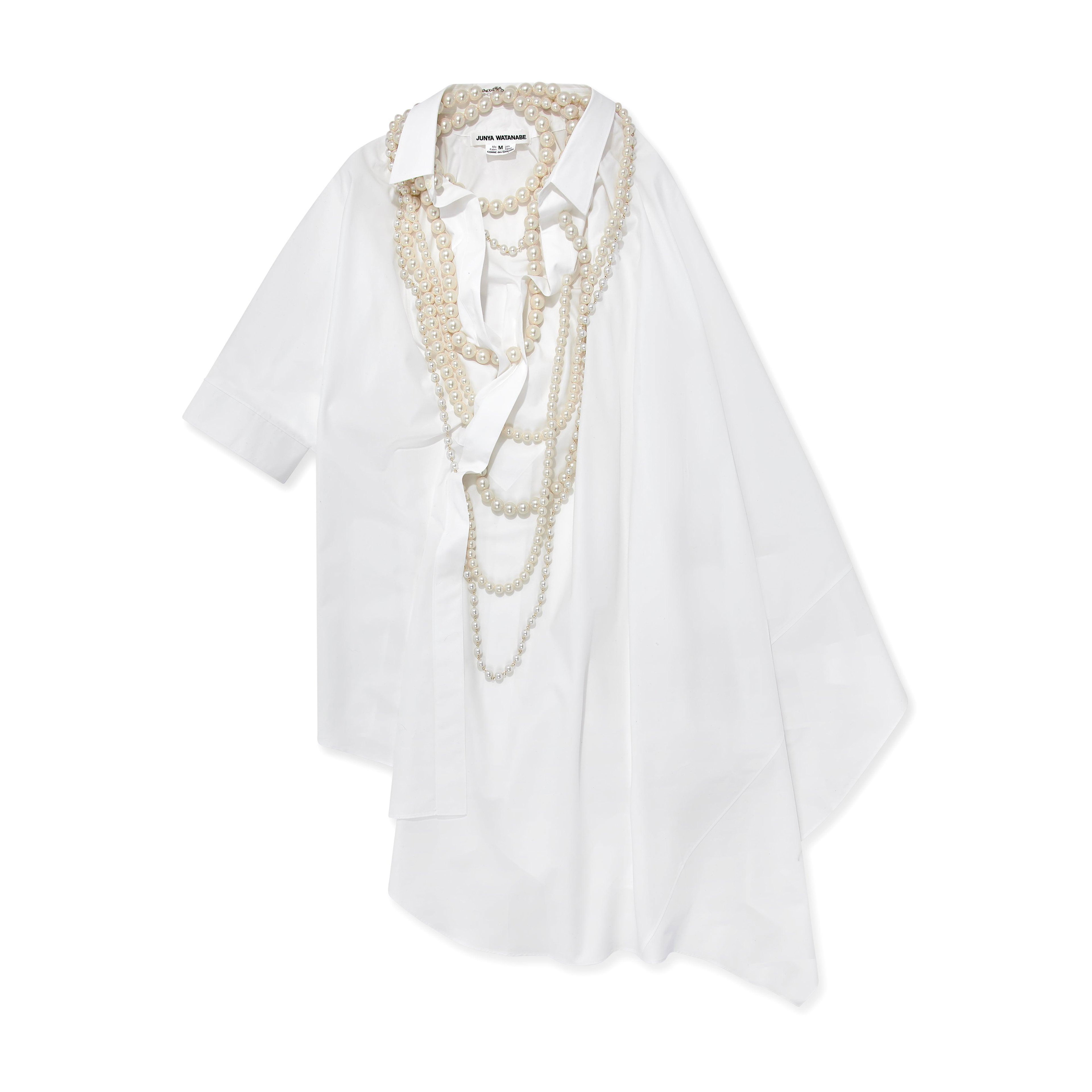 Junya Watanabe - Women's Pearl Shirt Dress - (White) by JUNYA WATANABE
