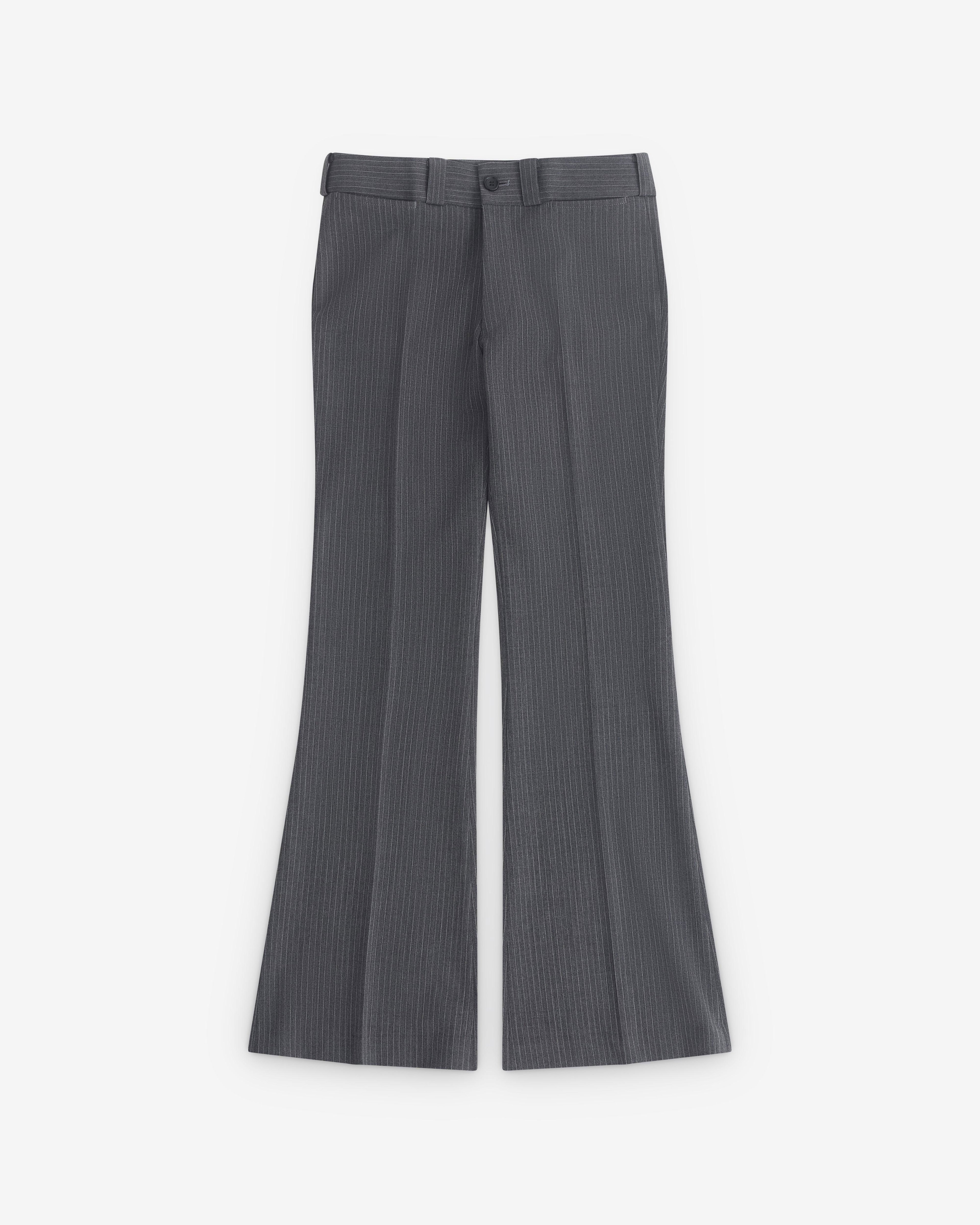 Junya Watanabe - Women’s Pinstripe Trouser - (Grey) by JUNYA WATANABE