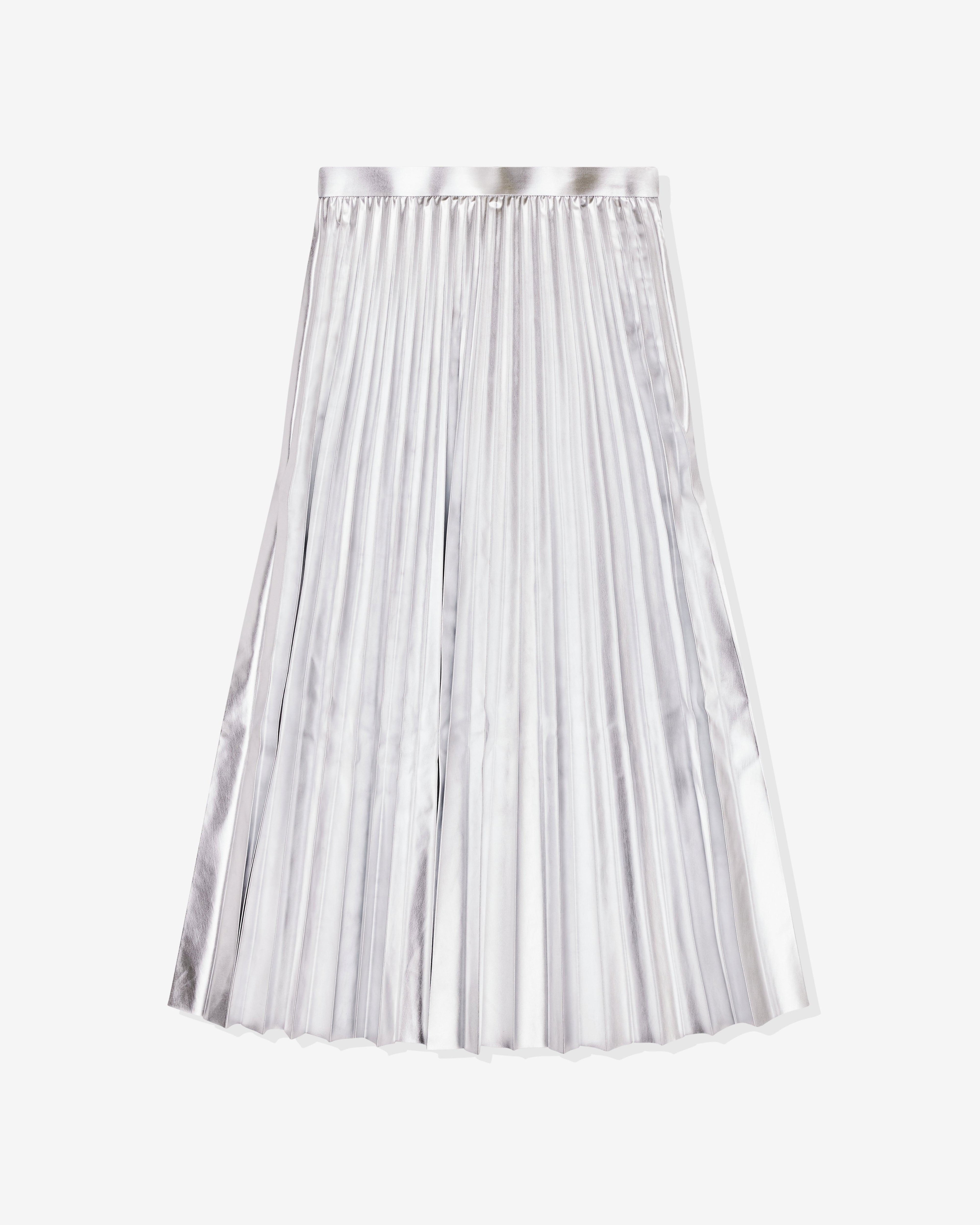 Junya Watanabe - Women’s Pleated Skirt - (Silver) by JUNYA WATANABE