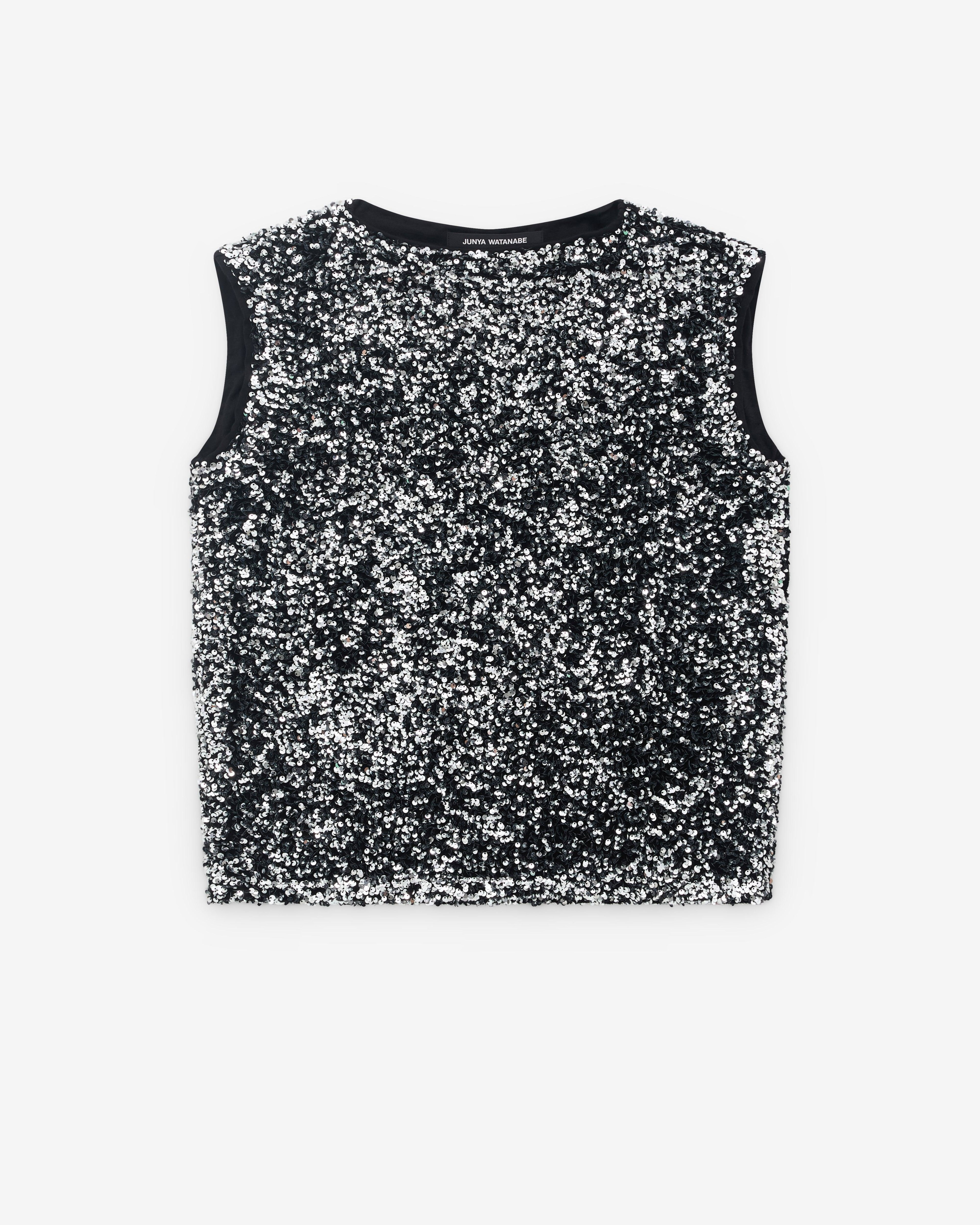 Junya Watanabe - Women’s Sleeveless Sequin Tunic - (Silver) by JUNYA WATANABE