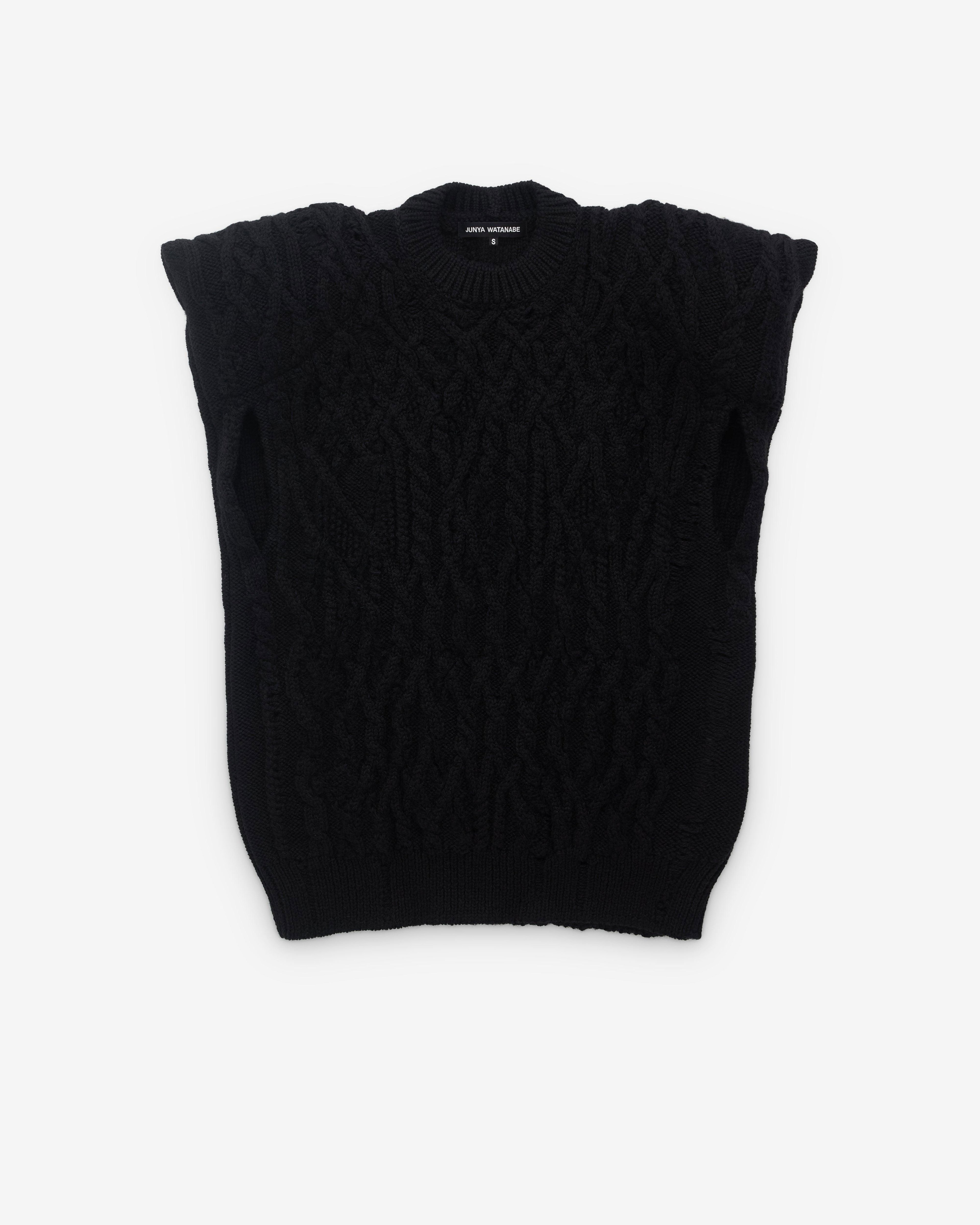 Junya Watanabe - Women's Sleeveless Sweater - (Black) by JUNYA WATANABE