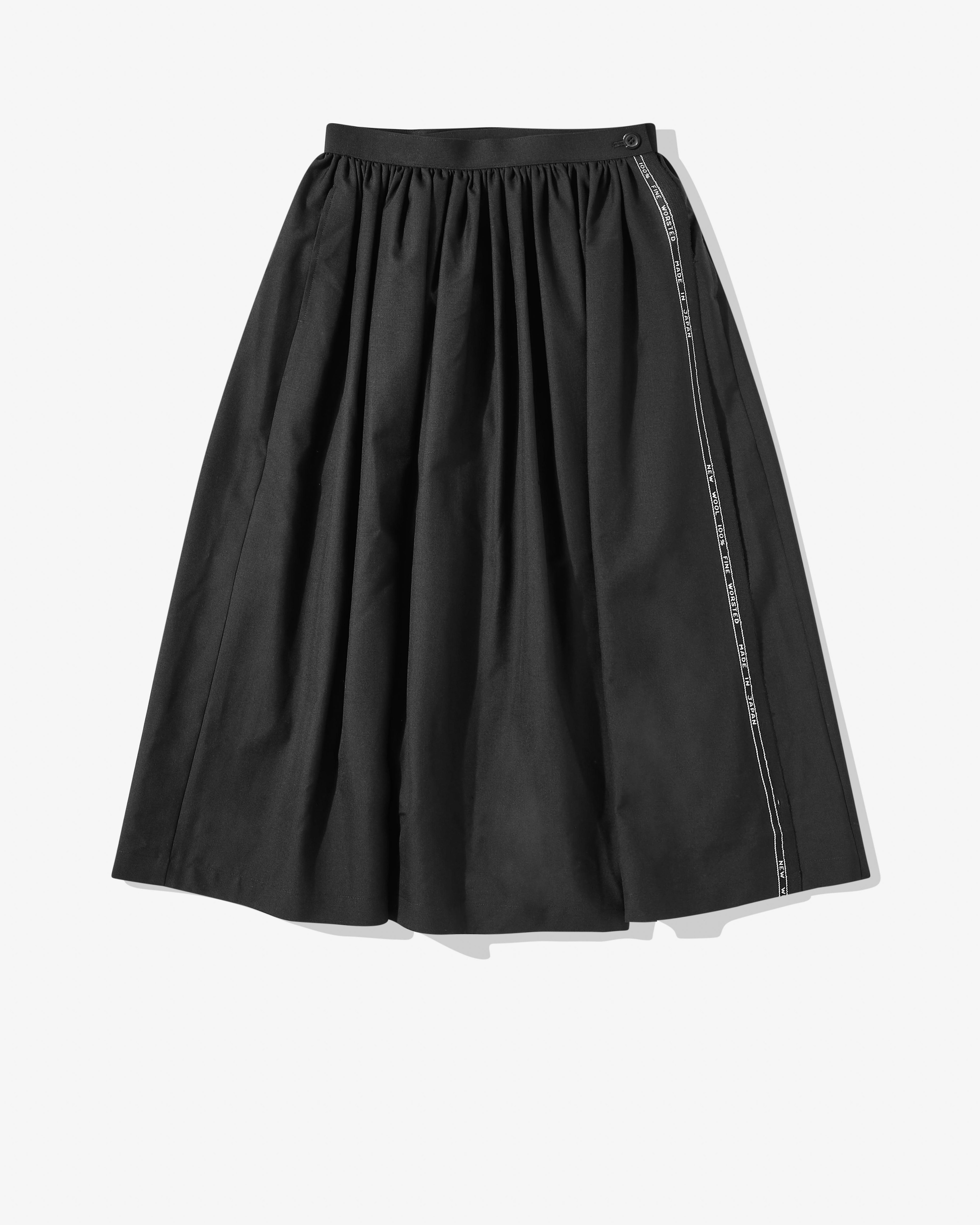 Junya Watanabe - Women’s Wool Mid Length Skirt - (Black) by JUNYA WATANABE