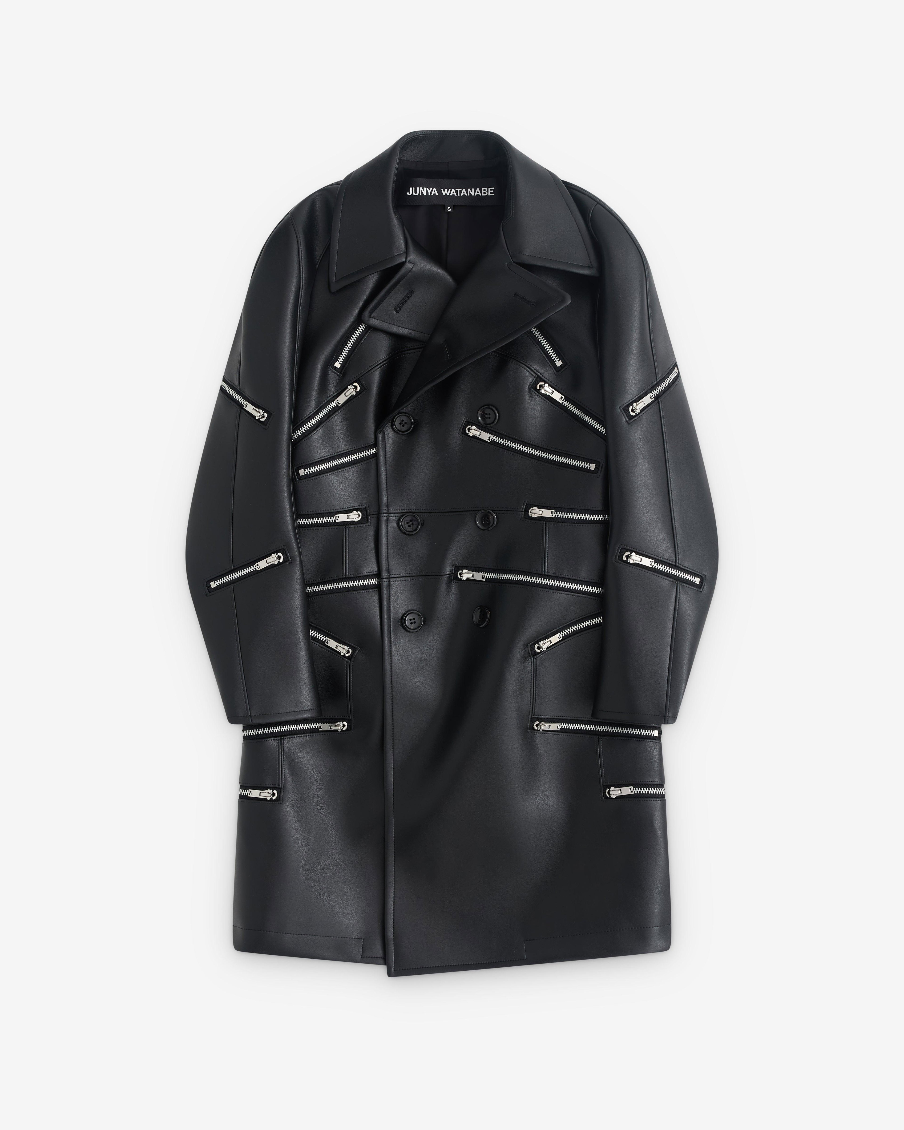 Junya Watanabe - Women’s Zip Trench Coat - (Black) by JUNYA WATANABE
