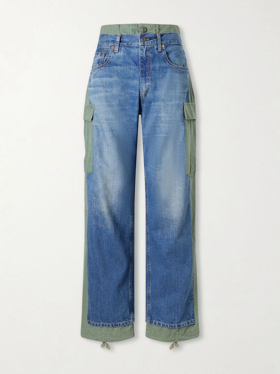 + Levi's ripstop-trimmed mid-rise straight-leg jeans by JUNYA WATANABE